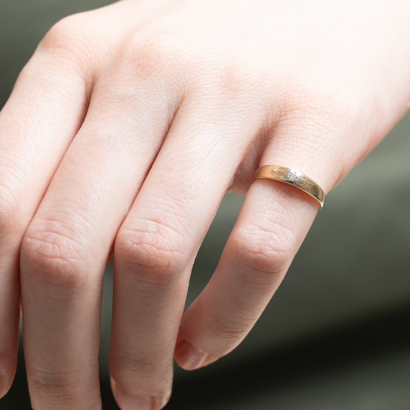 0.03ct Flush Set Diamond Wedding Band Ring - Size 3.5 | Elegant & Minimalist for Everyday Wear | Perfect for Brides, Anniversaries & Stackable Rings