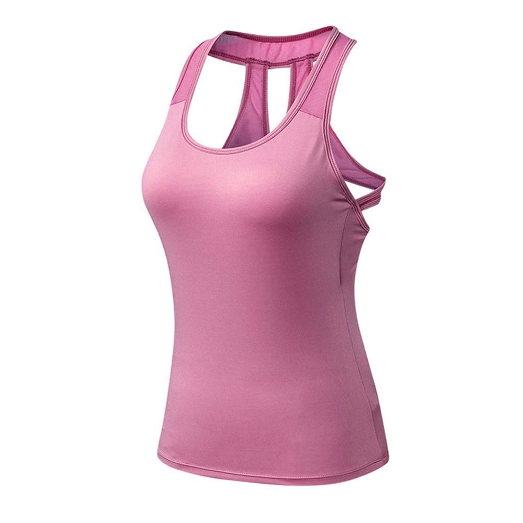 WSSBK Sexy Sport Vest for Women - O-Neck Backless Sleeveless Gym Top, Breathable Yoga & Workout Tank Top, Running Fitness Clothing (XL) - Perfect for Yoga, Gym & Outdoor Activities