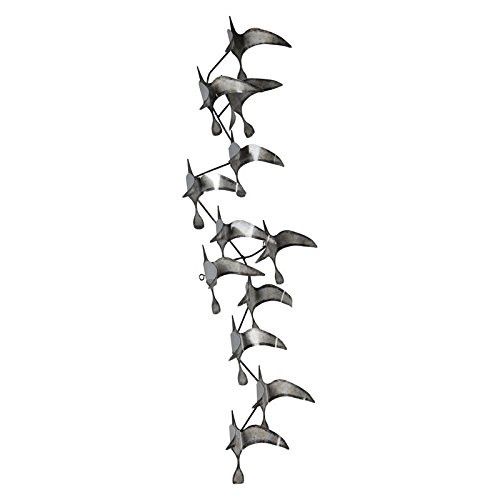 MAKLAINE Traditional Iron Bird Wall Art Sculpture - Handcrafted Metal Decor for Home & Office - Perfect for Living Room, Bedroom, or Garden Decoration