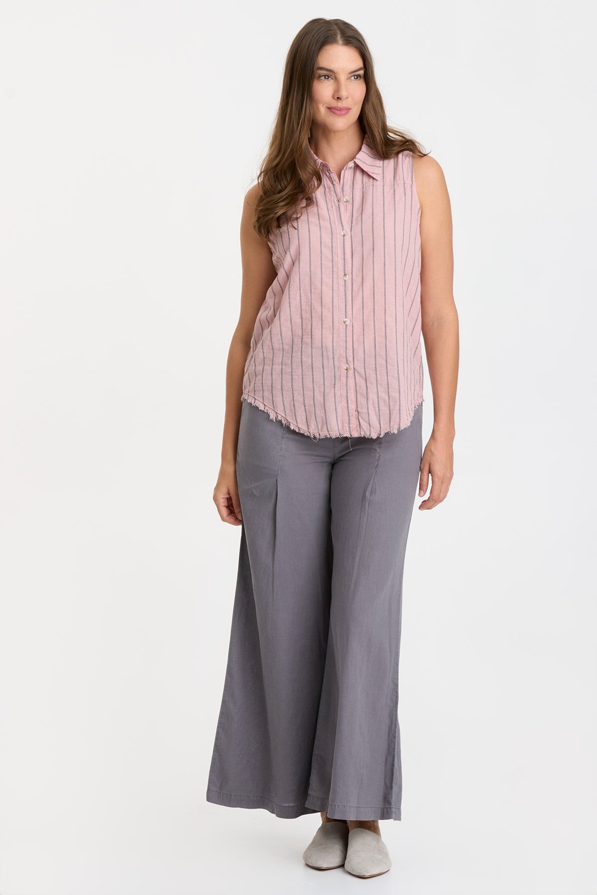 Striped Otto Top - Women's Fashion Blouse for Casual & Office Wear | Trendy Striped Shirt for Everyday Outfits