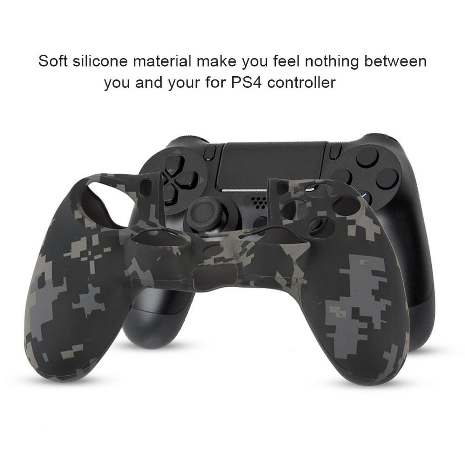 Durable Soft Silicone Protective Case Cover for PS4 Controller - Anti-Slip Gaming Handle Skin Sleeve (Grey) | Perfect for Gaming Sessions, Travel Protection & Enhanced Grip Comfort