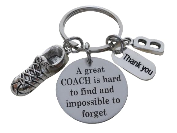 Custom Coach Saying Keychain with Sports Charm - Personalized Coach Appreciation Gift for Baseball, Football & Basketball Coaches - Perfect for End of Season Awards, Thank You Gifts & Team Recognition