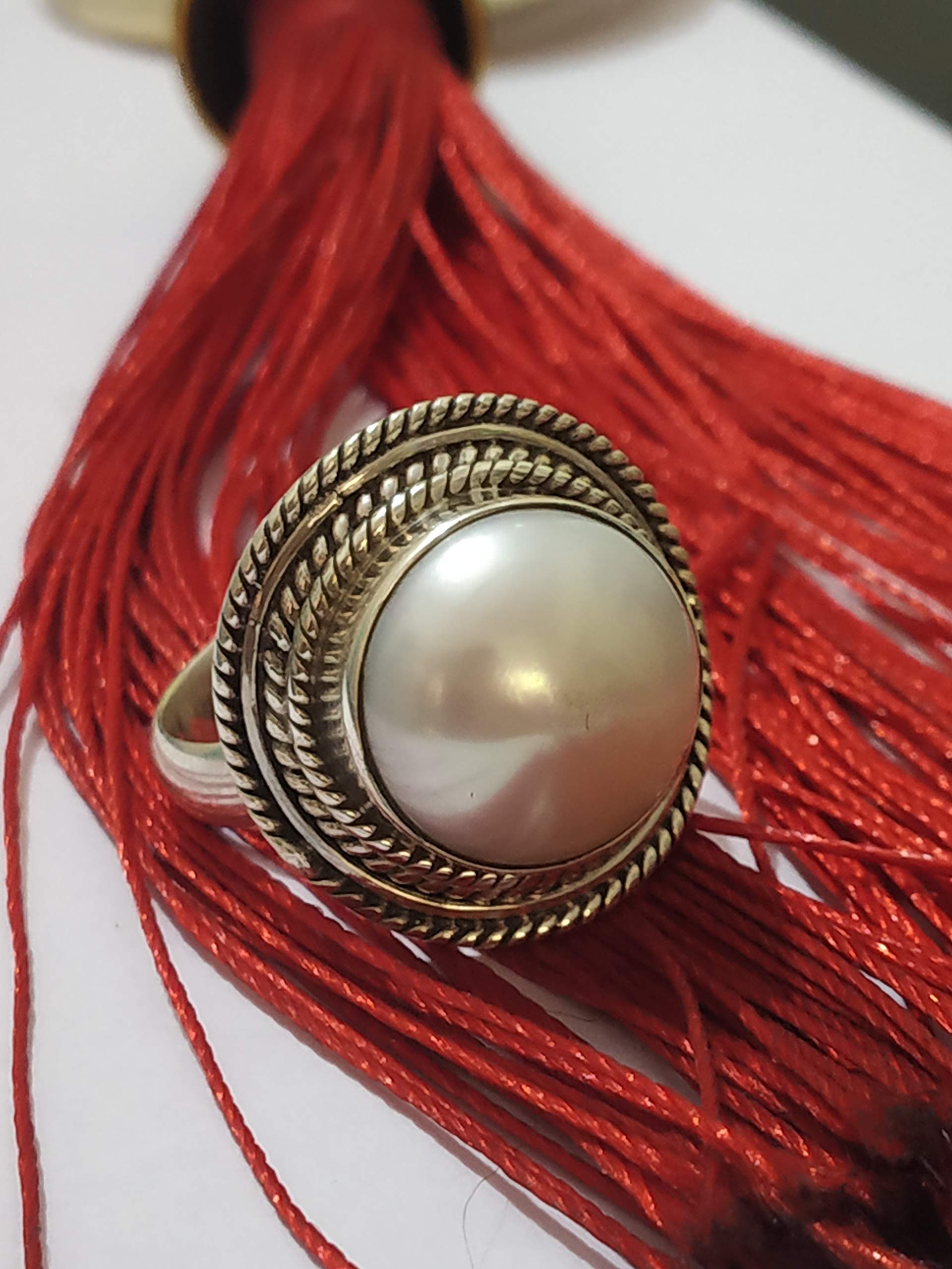 925 Sterling Silver Freshwater Pearl Ring - Genuine June Birthstone, Handmade Boho Gypsy Style for Wedding, Engagement & Promise Rings | Vintage Antique Gothic Jewelry Gift for Women