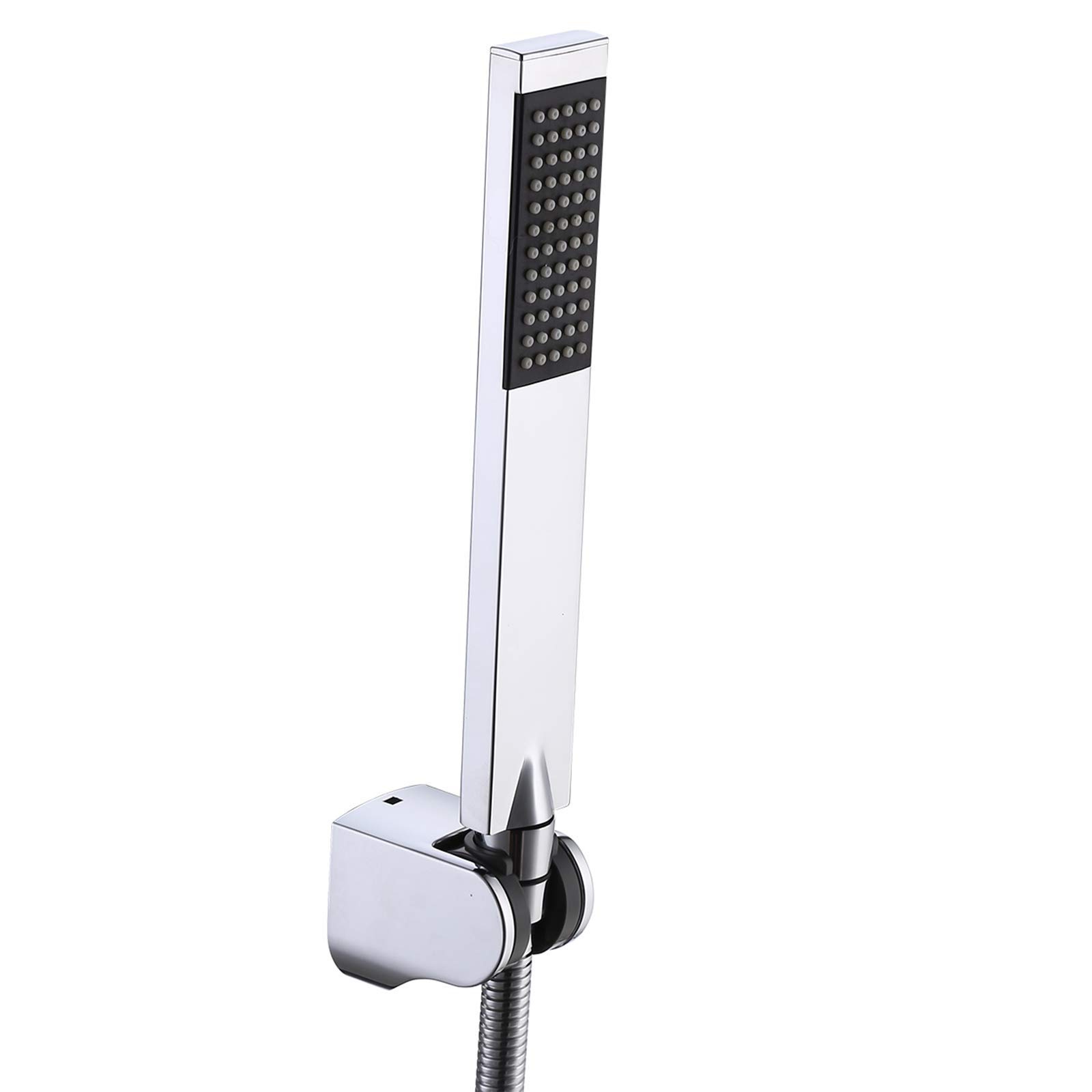 Premium KES Brass Handheld Shower Head with 5-Foot Hose - Polished Chrome Finish - Adjustable Spray Settings - Perfect for Bathrooms, Spa-Like Showers & Pet Grooming
