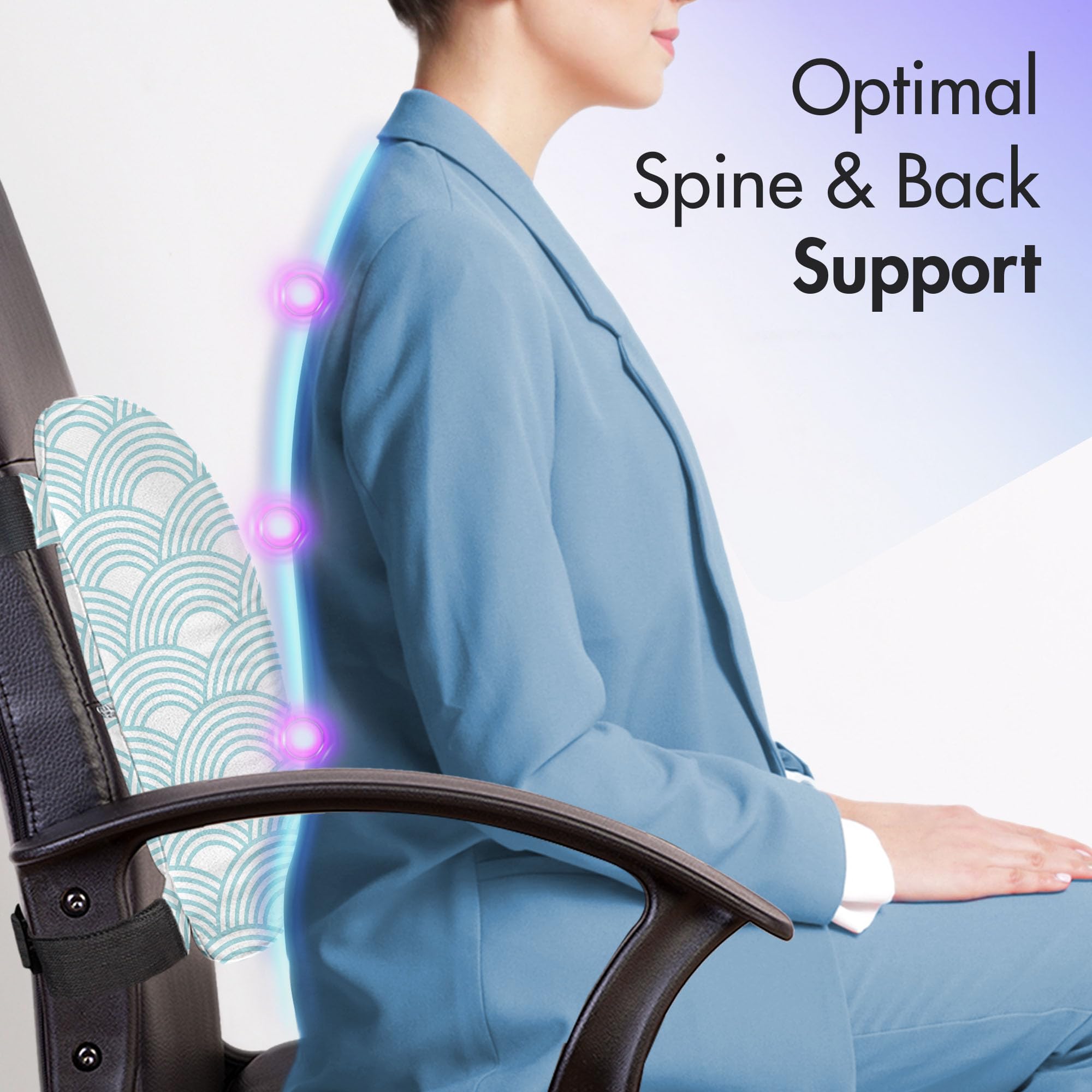 Ambesonne Lumbar Support Pillow for Office Chair & Car Seat - 14