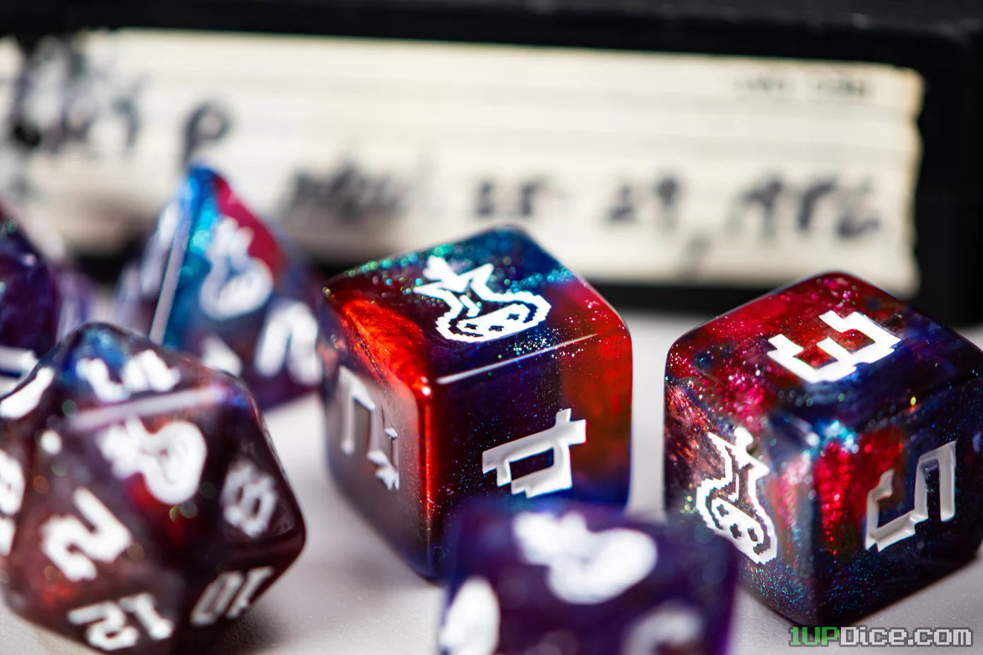 1UP Dice Polyhedral Set: Elixir of Vitality - 7-Piece RPG Dice for Dungeons & Dragons, Pathfinder & Tabletop Gaming - Perfect for D&D Campaigns, Board Games & Collectors