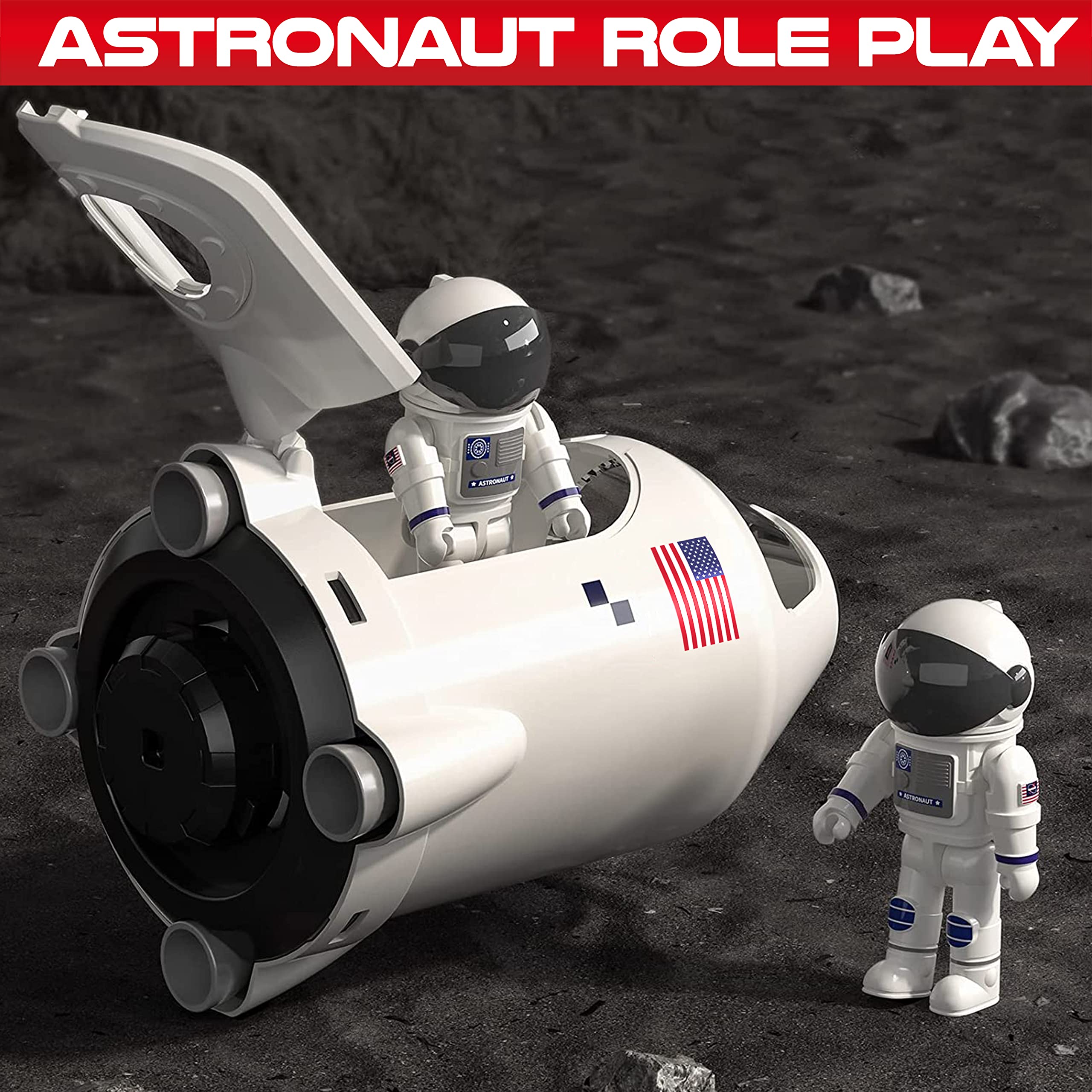 Best Rocket Ship Toys for Kids - Space Shuttle Model with Astronaut Figures | STEM Educational Space Toys for Boys & Girls Ages 3-10 | Perfect for Birthday Gifts, Classroom Learning & Pretend Play Adventures