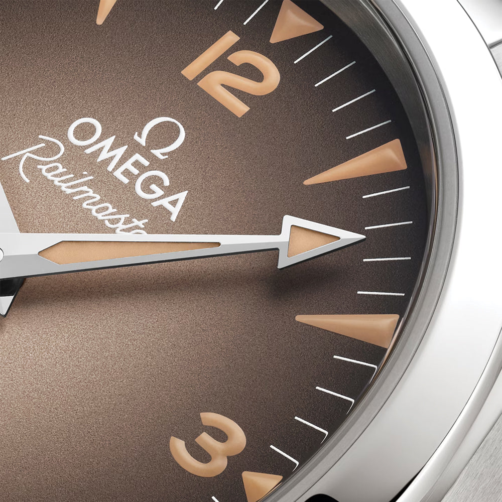 Omega Seamaster Railmaster Co-Axial Master Chronometer 38mm Men's Watch - Brown Leather Strap | Luxury Automatic Timepiece for Business, Travel & Formal Occasions