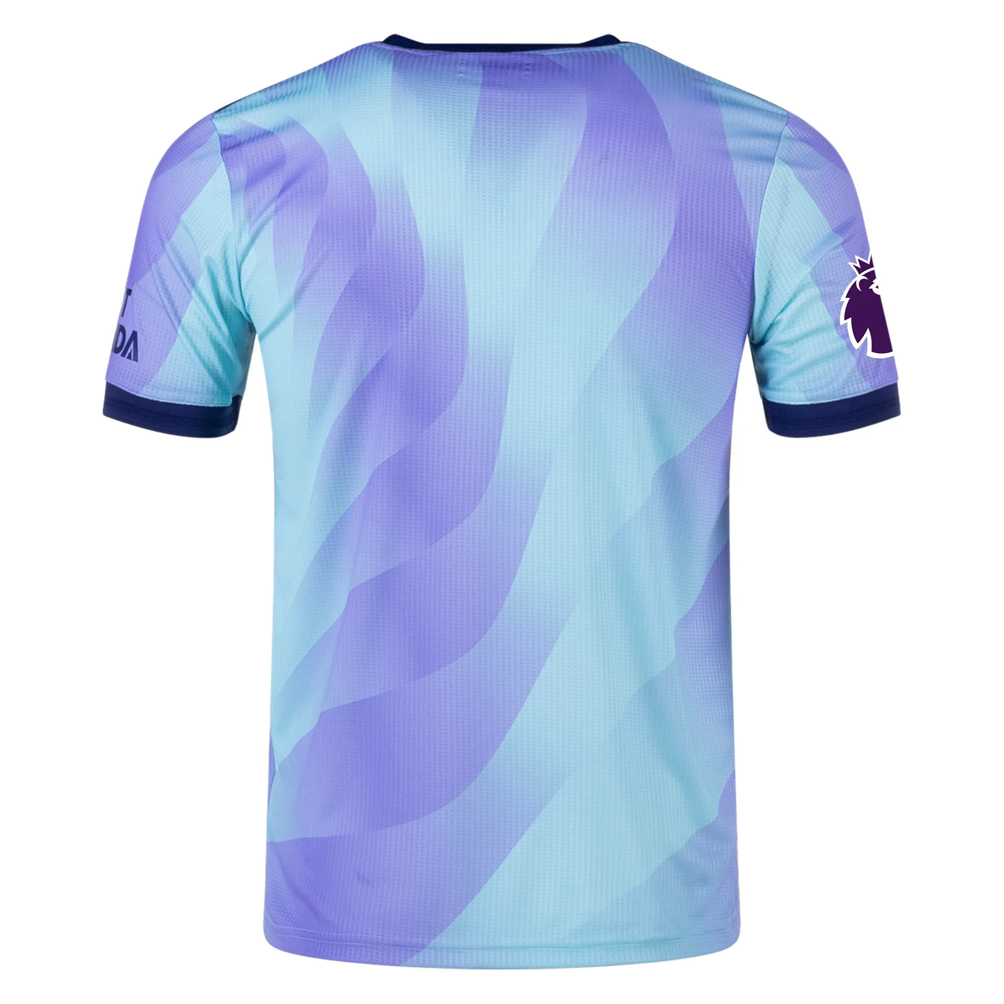 Adidas Arsenal Authentic Third Jersey 2024/25 with EPL Patch - Clear Aqua/Light Flash Purple - Official Football Shirt for Fans & Players - Perfect for Matches, Training, and Casual Wear