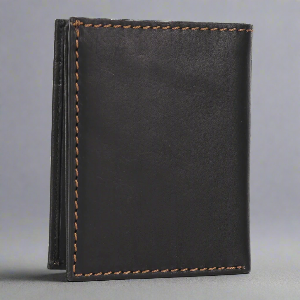 MET Men's Center Wing RFID Blocking Leather Wallet - Slim Bifold Design for Credit Cards & Cash - Perfect for Travel, Business & Everyday Use
