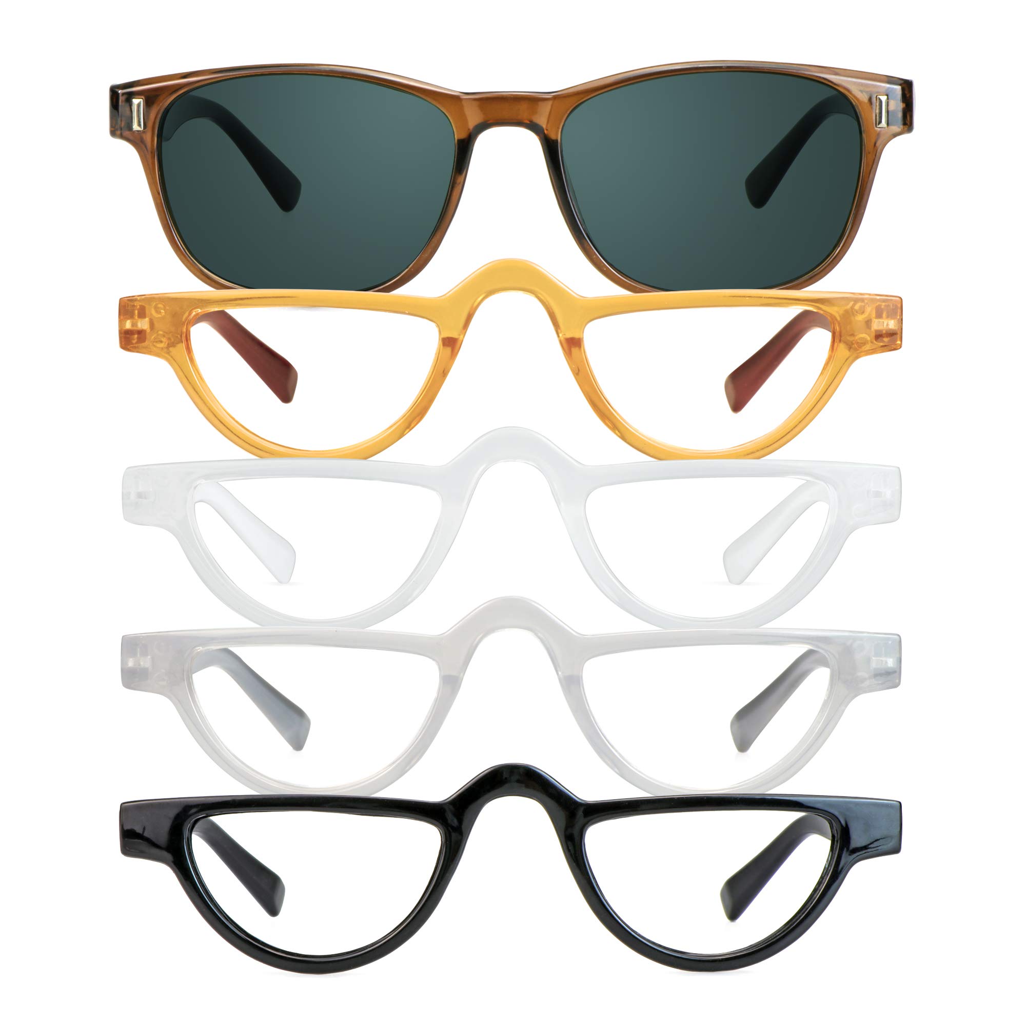 LifeArt Blue Light Blocking Glasses - 4 Pairs Reading Glasses for Computer & Screen Use - Anti-Eye Strain Glasses for Work, Gaming & Digital Reading (Fashionable & Comfortable)