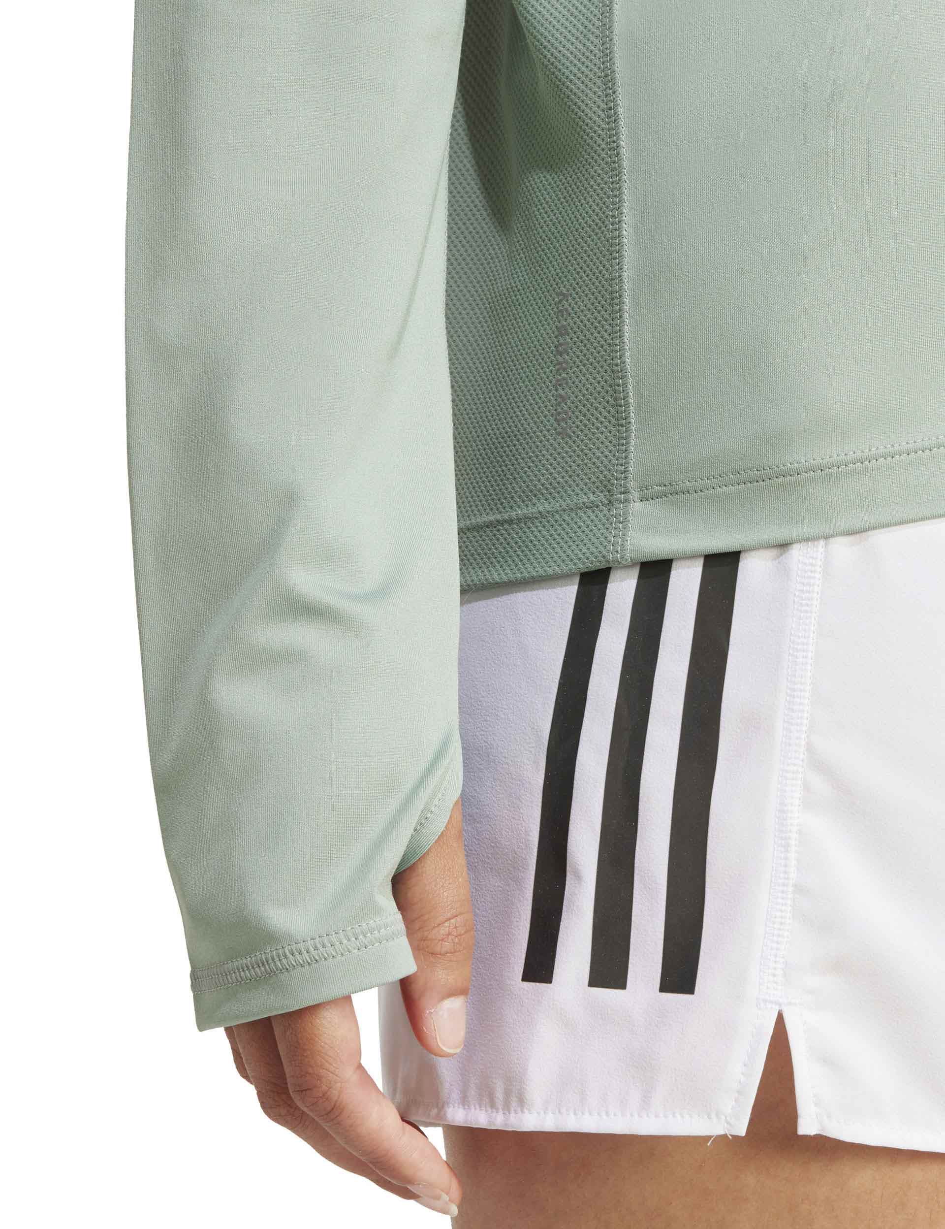 Own the Run Half Zip Jacket - Silver Green | Lightweight Running Jacket for Women & Men | Perfect for Jogging, Hiking & Outdoor Activities
