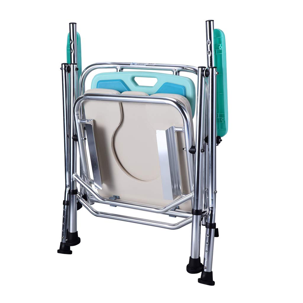 3 in 1 Bedside Commode Toilet Chair - Adjustable Height Medical Shower Stool with Padded Seat & Non-Slip Arms - Elderly Safety Frame for Bathroom, Bedroom & Mobility Assistance