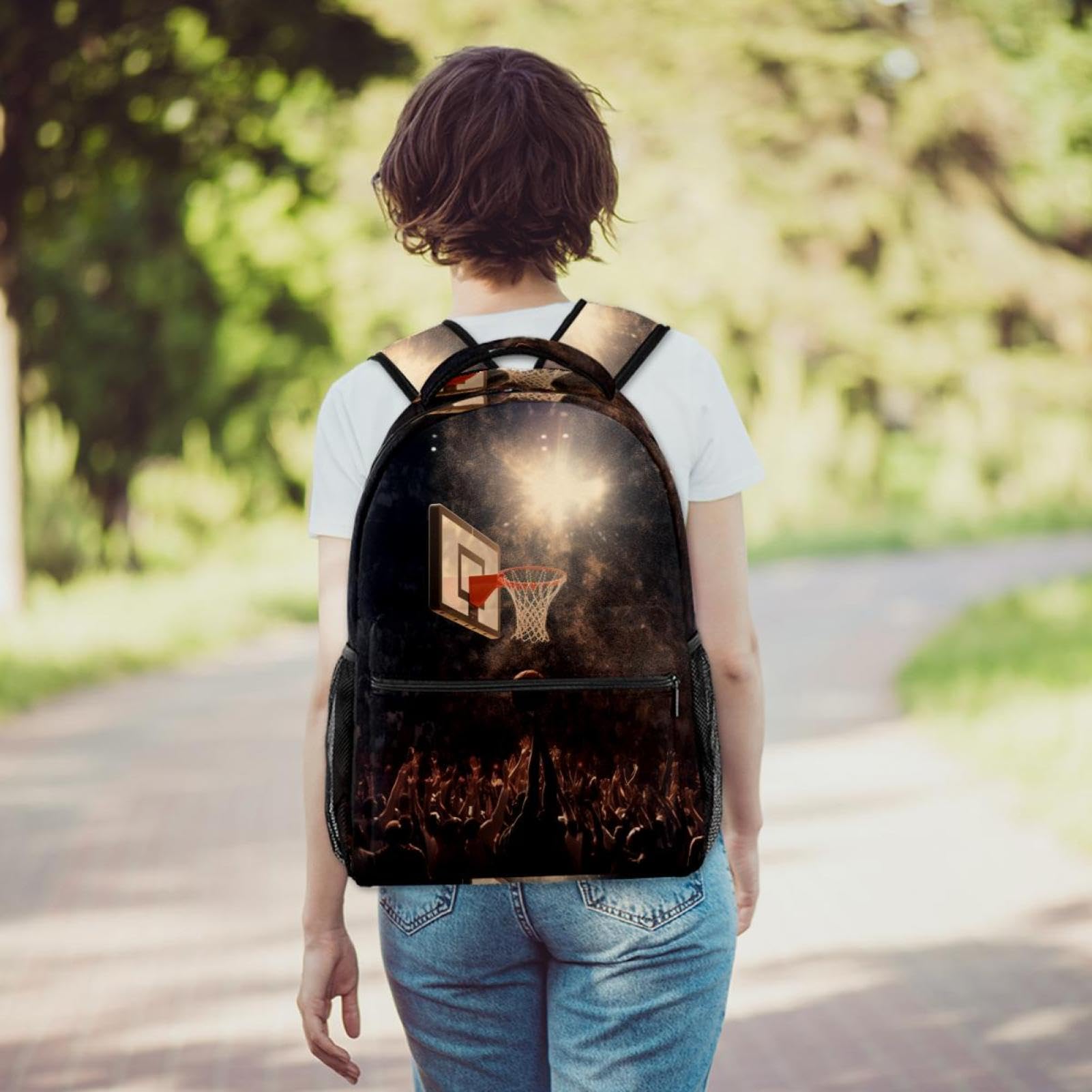 Men's & Women's Travel Backpack - Durable Basketball Backpack with Hoop Accessories | Perfect for Gym, School, Hiking & Outdoor Adventures