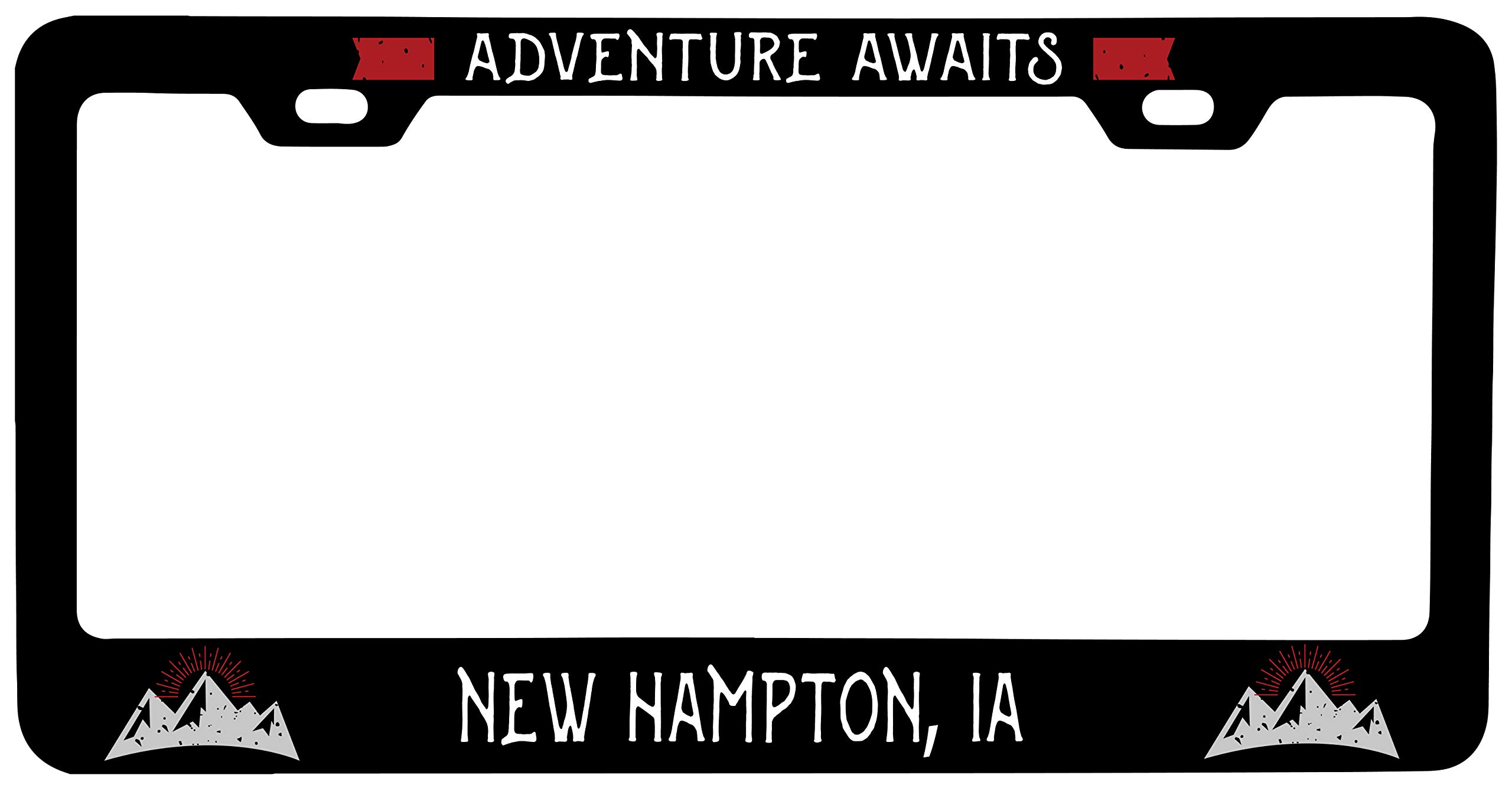 R&R Imports New Hampton Iowa Vanity Metal License Plate Frame - Durable Car Accessory for Customization & Personalization | Perfect for Cars, Trucks & Motorcycles