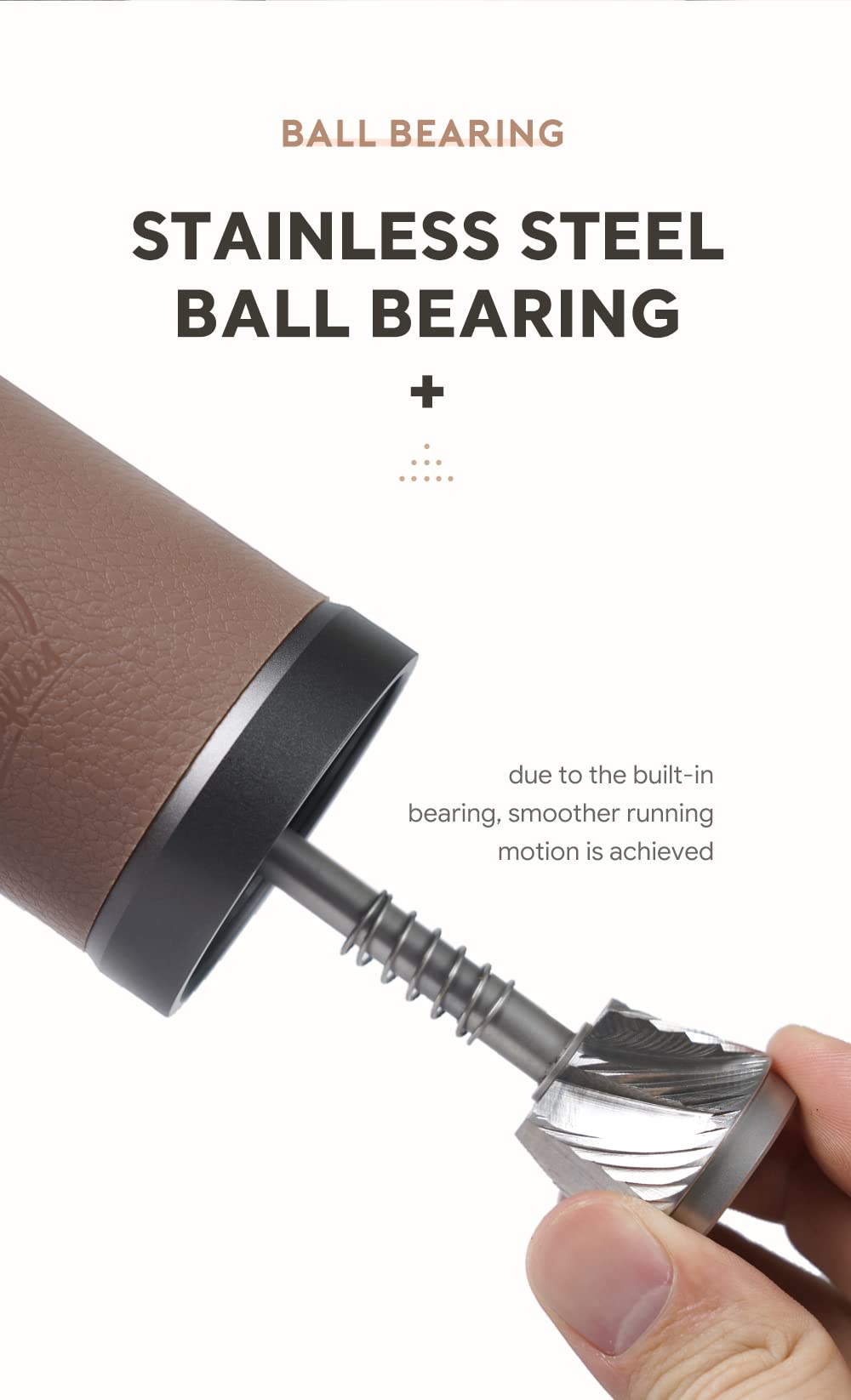 Premium Manual Coffee Grinder - 30g Capacity with CNC Stainless Steel Conical Burr, Silicone Anti-Skid Ring - Perfect for Pour Over, French Press & Espresso - Ideal Coffee Enthusiast Gift for Home, Office & Travel