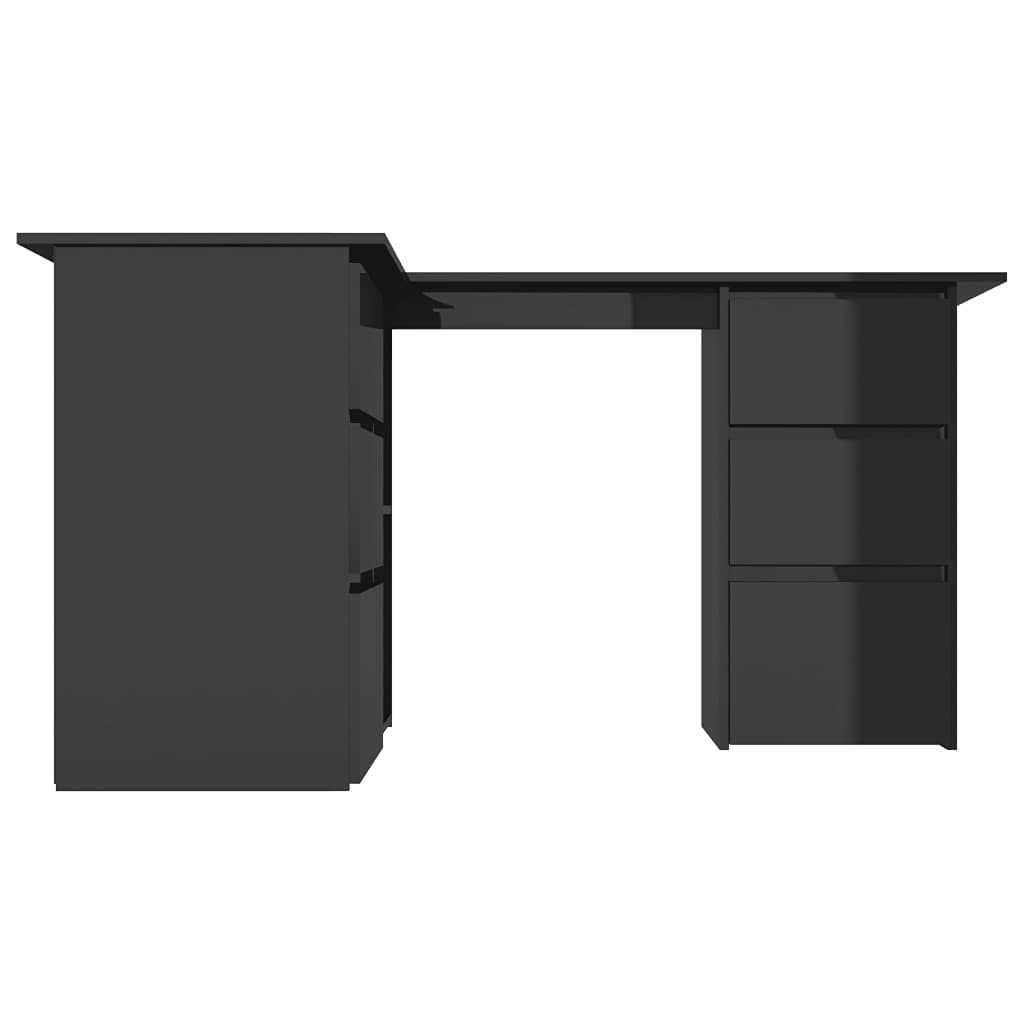 L-Shaped Corner Desk with Storage - 57.1