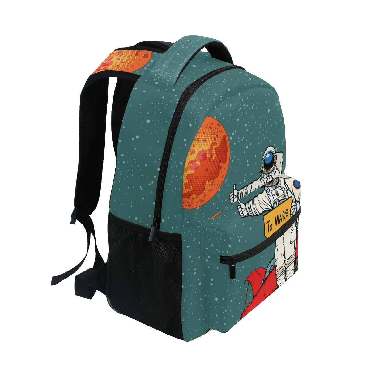 ALAZA Pop Art Retro Astronaut Space Themed Large Backpack - 17 Inch Laptop Bag with Multiple Pockets for School, Travel & Work - Durable Unisex College Backpack for Men & Women - Perfect for Commuting, Campus Life & Business Trips