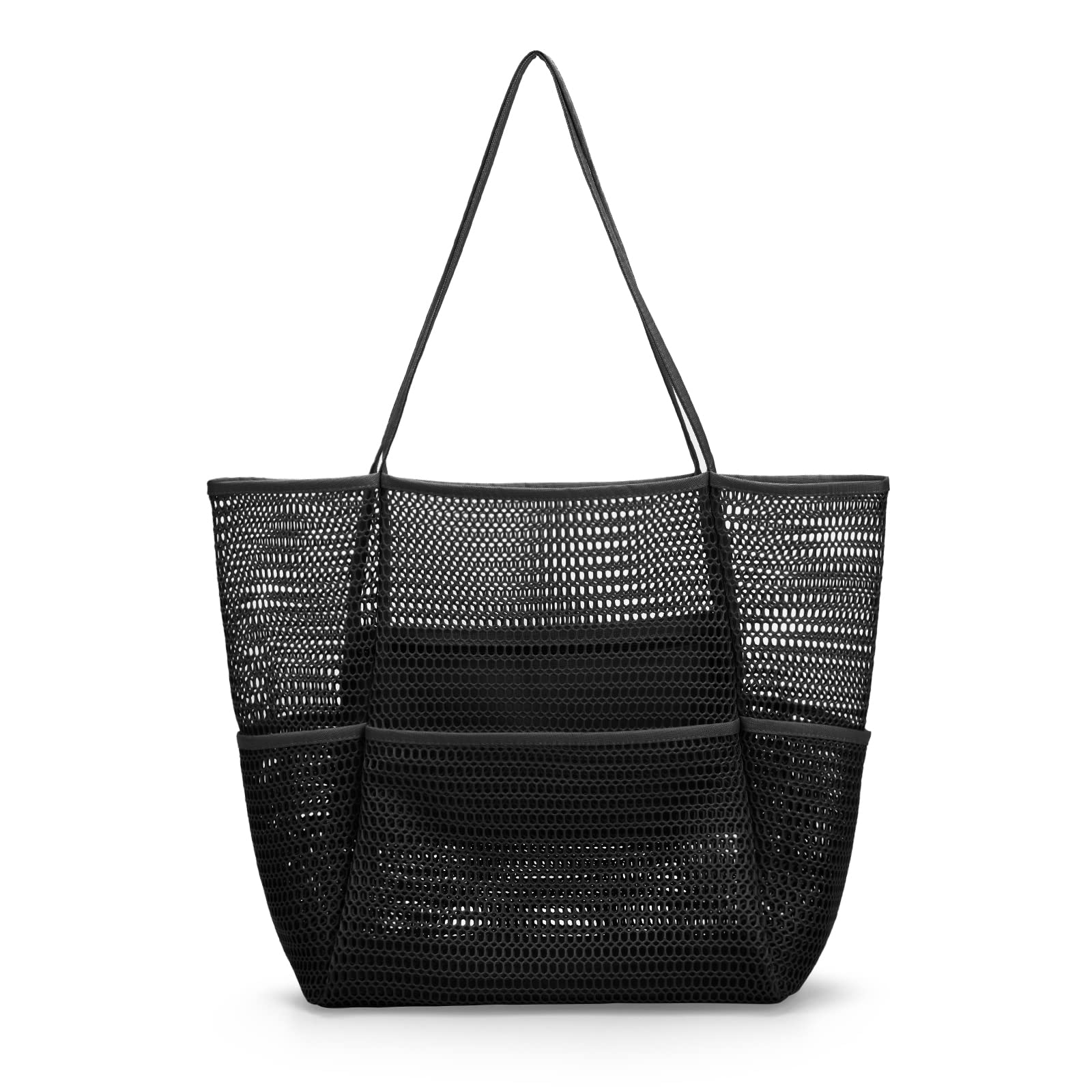 Stylish Mesh Beach Tote Bag for Women - Large Waterproof Travel & Pool Essentials Bag - Perfect for Vacation, Cruise, Family Outings & Summer Getaways