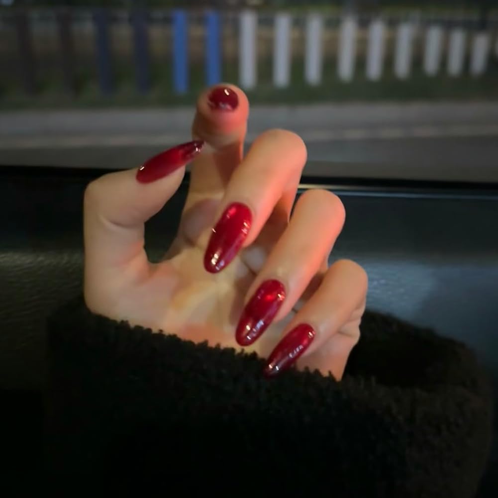 Rubby Red Cat Eye Magnetic Gel Polish - Long Lasting Nail Polish for Salon Quality Manicures at Home | Perfect for Parties, Weddings & Special Occasions