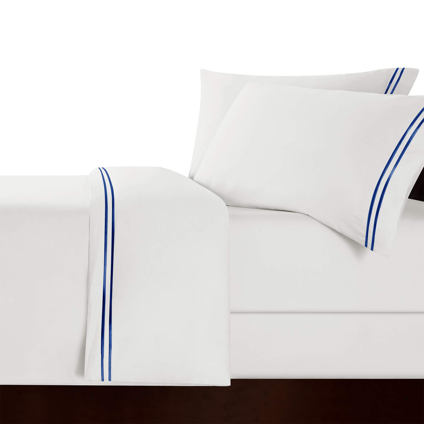 Premium 3-Piece Queen Bedding Set - 100% Cotton Tencel Lyocell Duvet Cover with 2 Pillowcases (Full/Queen Size, White) for Luxury Hotel-Style Bedroom Decor & Comfortable Sleep