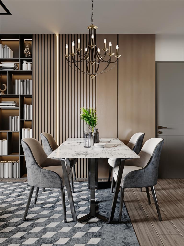Belfry 5/9 Lt Multi-Arm Pendant Light Fixture in Dark Bronze & Brass Finish - Perfect for Dining Room, Kitchen Island, or Entryway Lighting