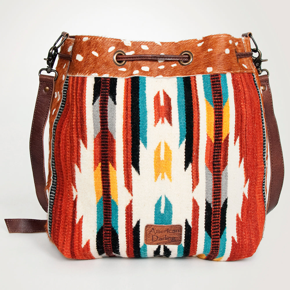 American Darling ADBG574D1 Genuine Leather Western Crossbody Saddle Bag for Women - Stylish Cowgirl Purse for Rodeo, Festival & Everyday Use