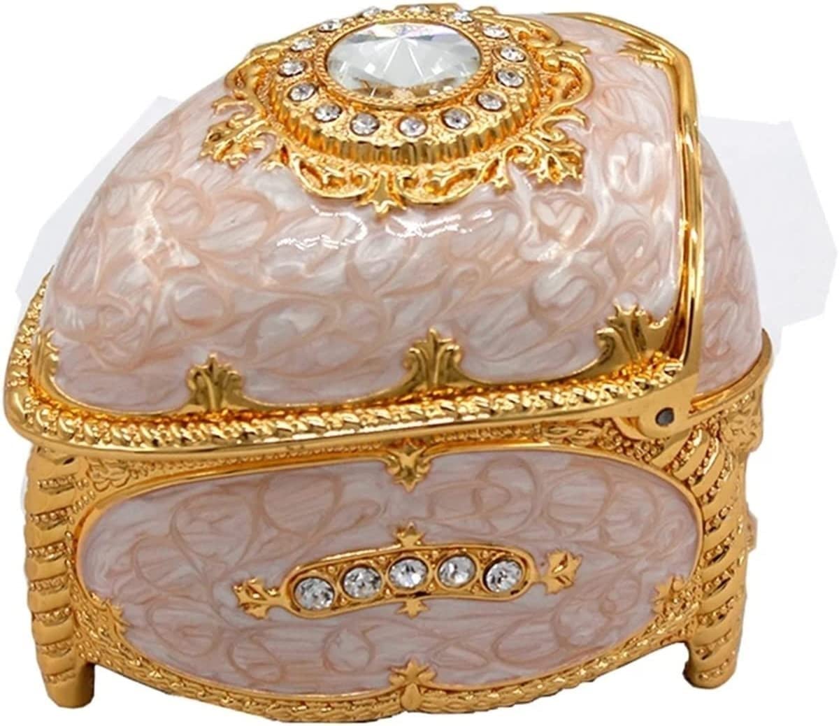 Luxury Jewelry Storage Box - Small Metal Tin Organizer with Black Velvet Lining for Rings, Necklaces & Earrings (Silver/Gold) - Perfect for Travel, Gift Giving & Home Decor