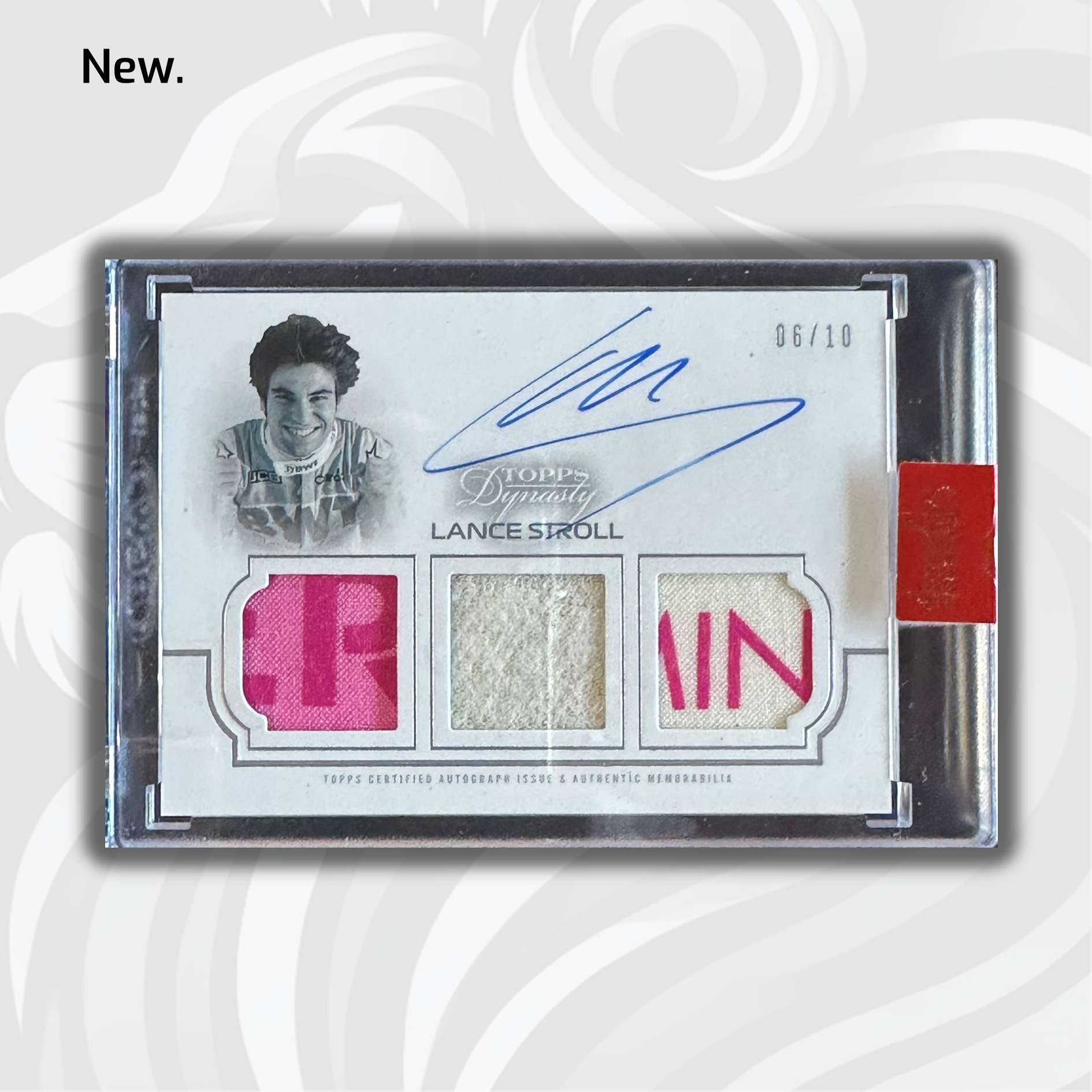 2020 Topps Dynasty F1 Triple Relic Autograph Lance Stroll #TRA LS - Collectible Racing Memorabilia for F1 Fans & Sports Card Enthusiasts - Perfect for Display, Trading, and Investment