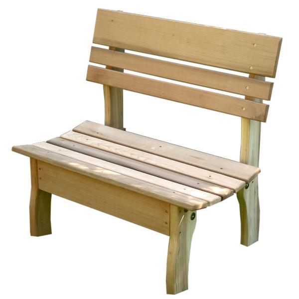 Handcrafted Red Cedar Chickadee Backed Bench - Rustic Outdoor Garden Bench for Patio, Porch & Backyard Decor | Perfect for Birdwatching & Nature Lovers