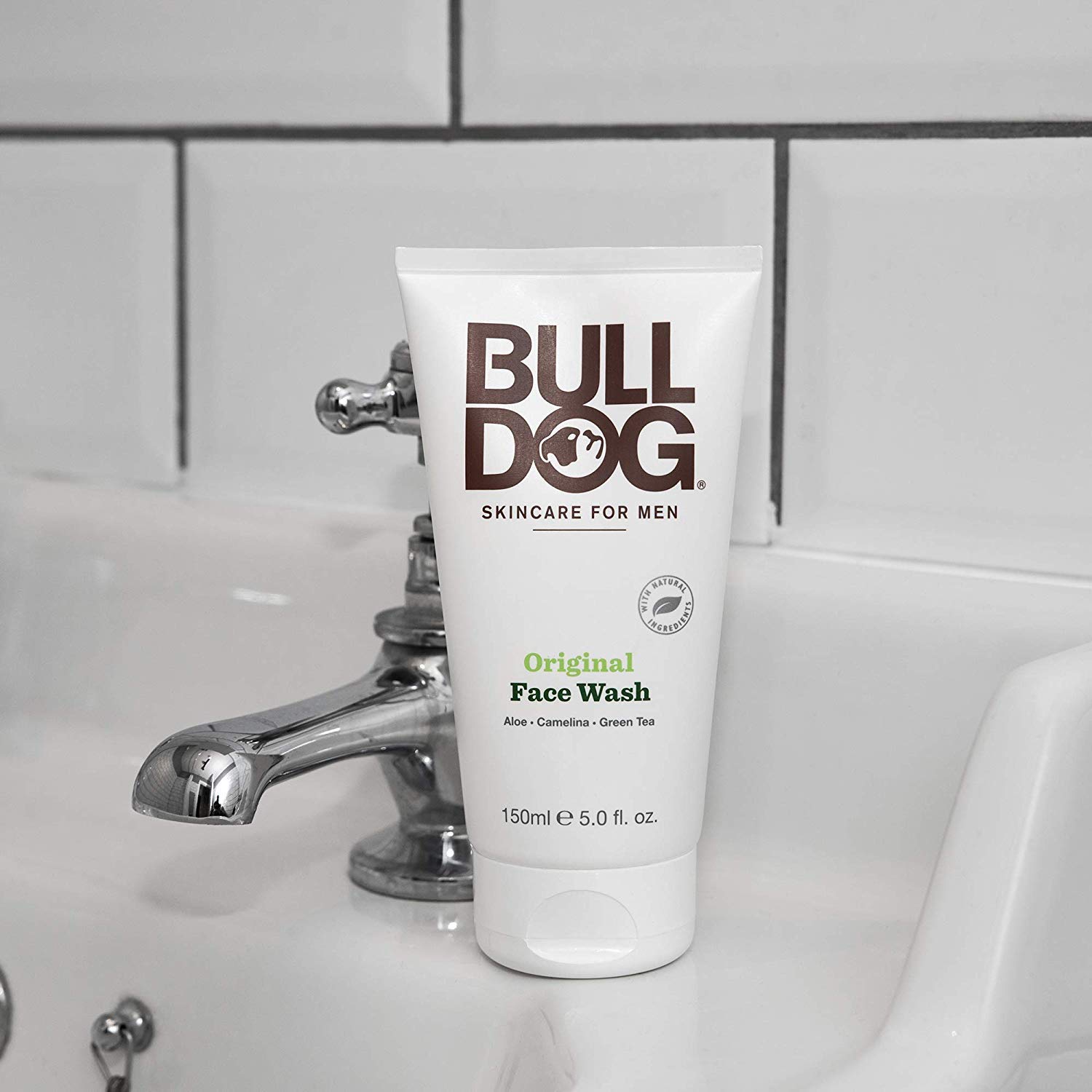 Bulldog Skincare & Grooming Original Face Wash for Men - 2 Pack (5 oz Each) | Daily Cleanser for Oily, Dry & Sensitive Skin | Perfect for Morning & Night Routine