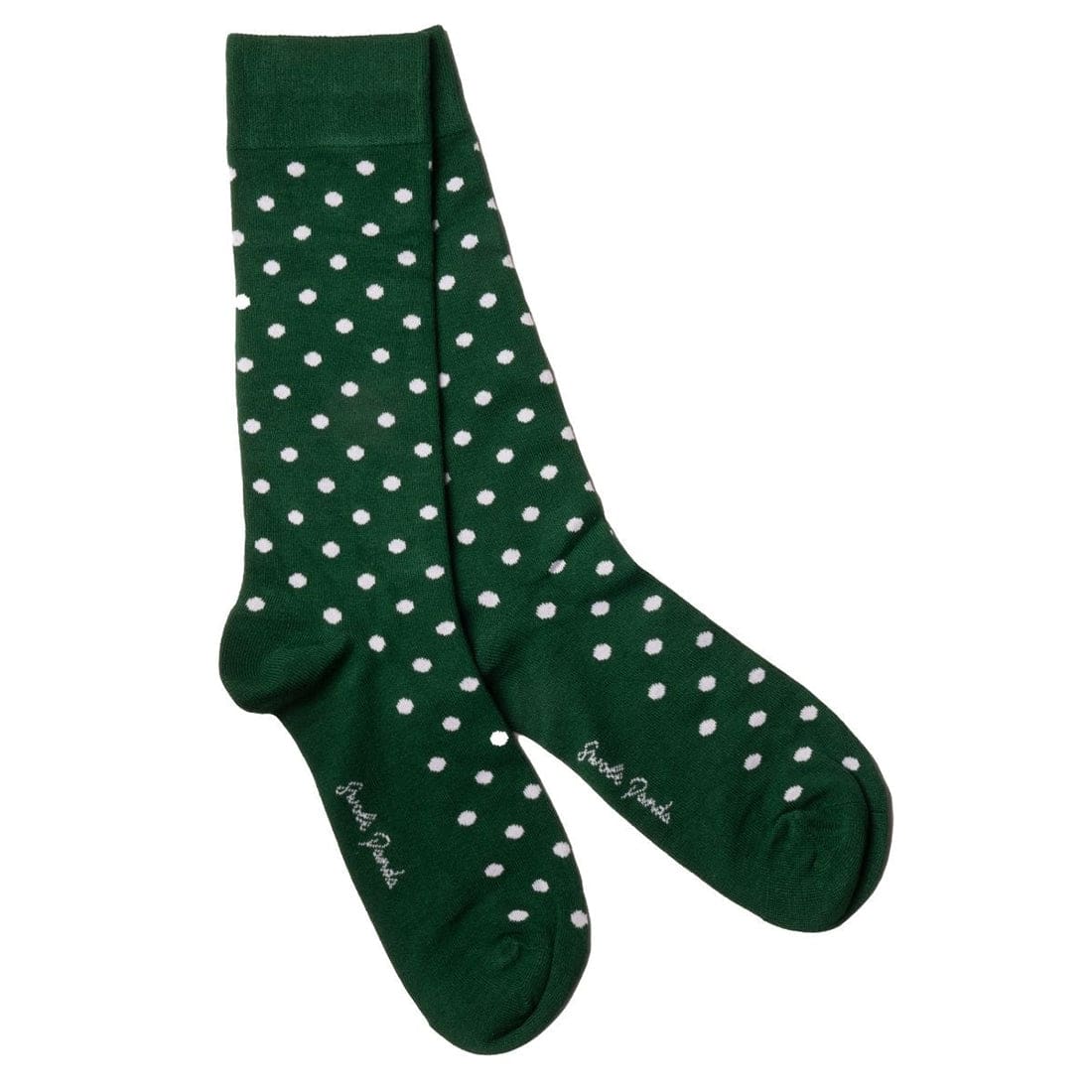 Eco-Friendly Dark Green Polka Dot Bamboo Socks for Women & Men - Soft, Breathable & Moisture-Wicking - Perfect for Yoga, Running & Everyday Comfort