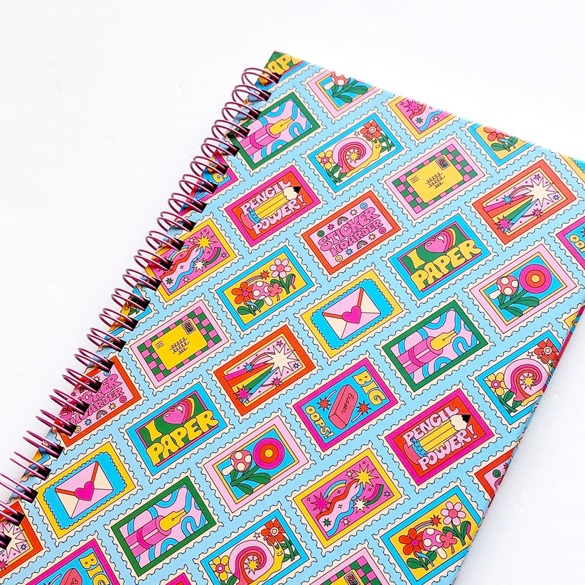 2024 Stamp Pattern Notebook - Aesthetic Journal for Writing, Planning & Sketching | Perfect for Students, Artists & Office Use