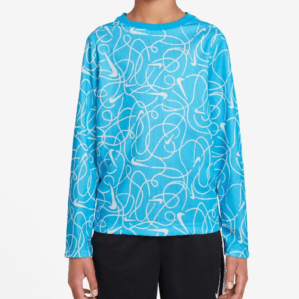 Boys' Dri-FIT Moisture-Wicking Long Sleeve Training Shirt - Breathable Quick-Dry Performance Top for Running, Gym & Sports