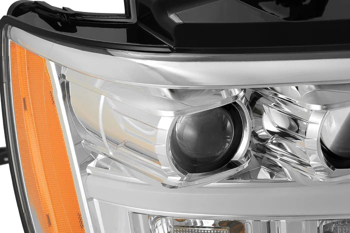 07-14 Chevrolet Tahoe/Suburban & 07-13 Avalanche LUXX Series LED Projector Headlights - Chrome Housing - High Performance Lighting for Night Driving & Off-Road Adventures