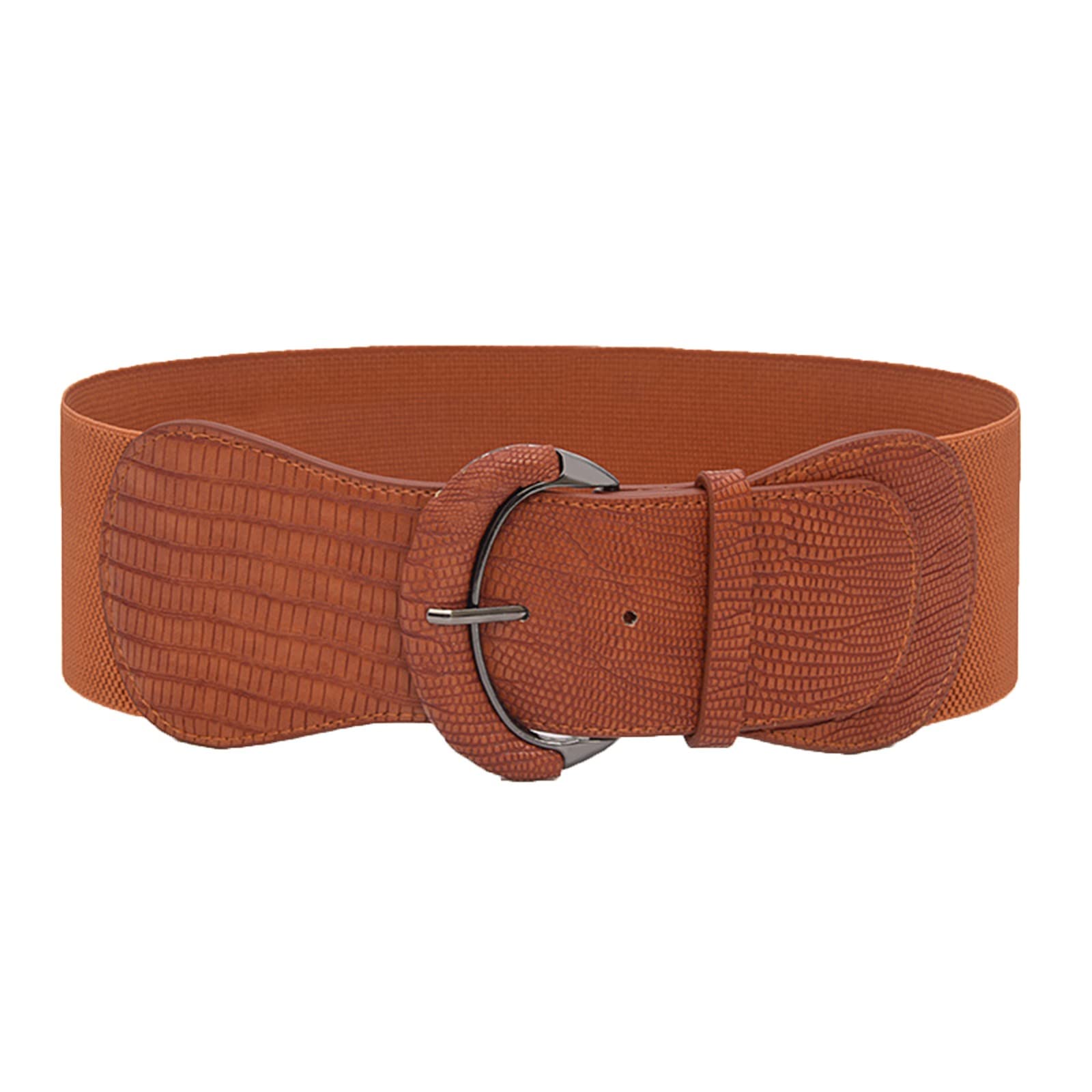 Stylish Women's Stretchy Elastic Waist Belt - Genuine Leather Solid Color Fashion Accessory for Dresses, Ballet Skirts & Outfits | Perfect for Casual Wear, Office Attire & Special Occasions