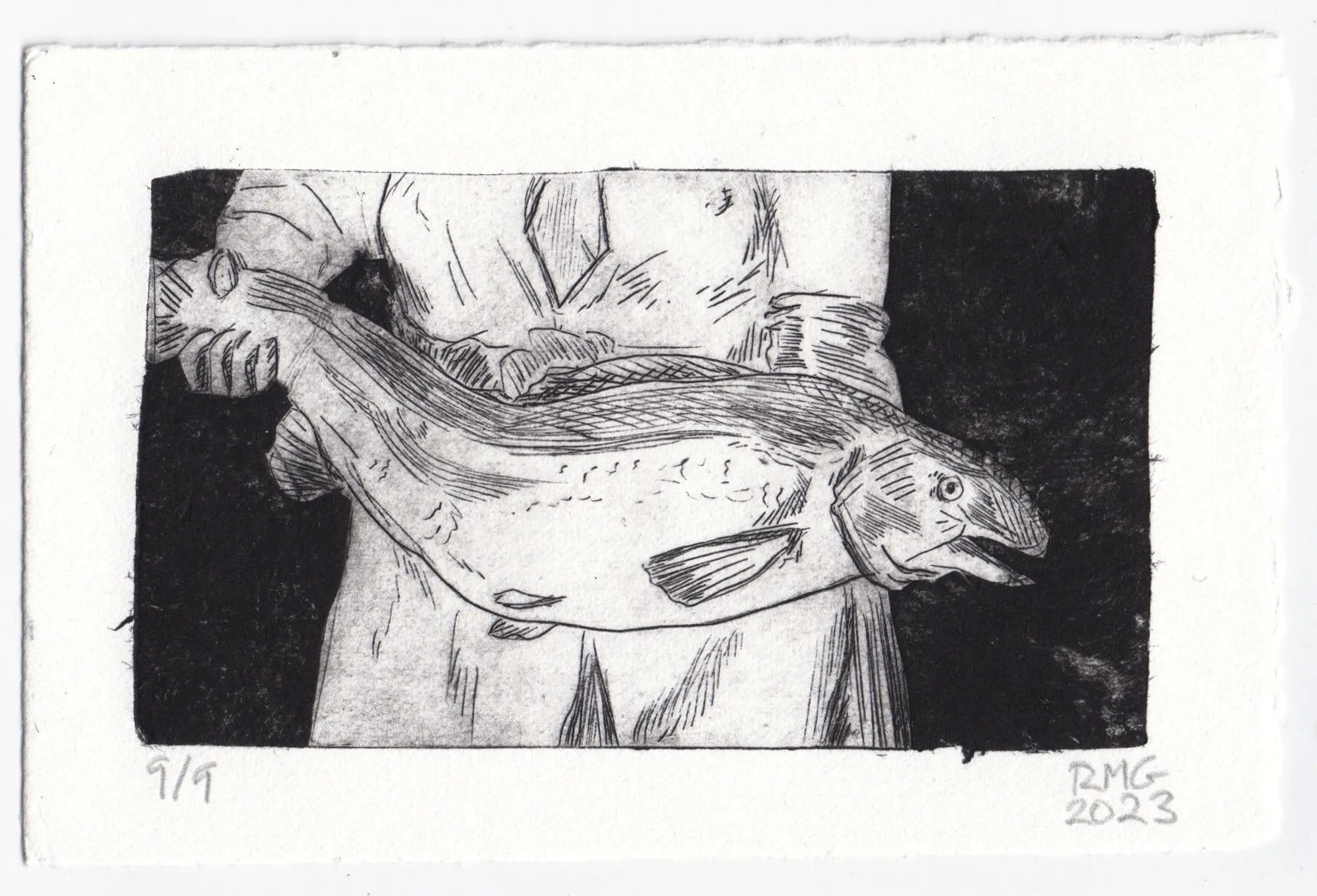 Rebecca Gleeson Untitled (Fish) Art Print - Modern Abstract Wall Decor for Living Room, Bedroom & Office