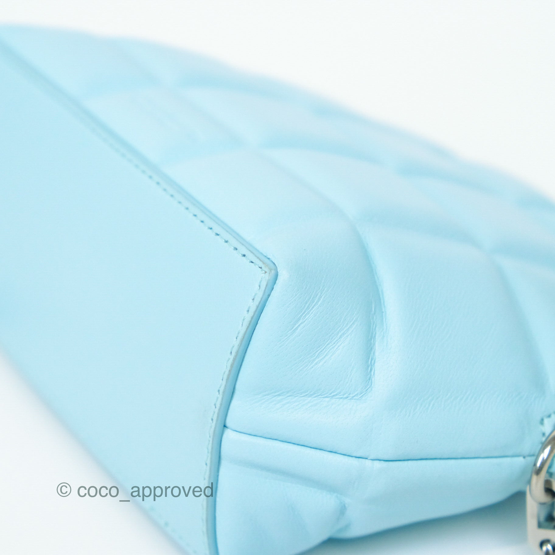 Bottega Veneta Mini Half Moon Bag in Topazio Blue Nappa Lambskin with Silver Hardware - Luxury Crossbody Purse for Women, Perfect for Date Night & Evening Events