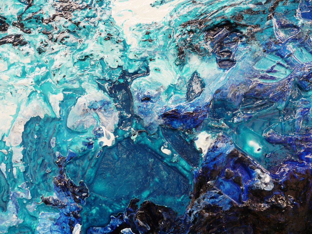 Abstract Blue White Wall Art - Modern Home Decor for Living Room, Bedroom & Office - Inspire Your Space
