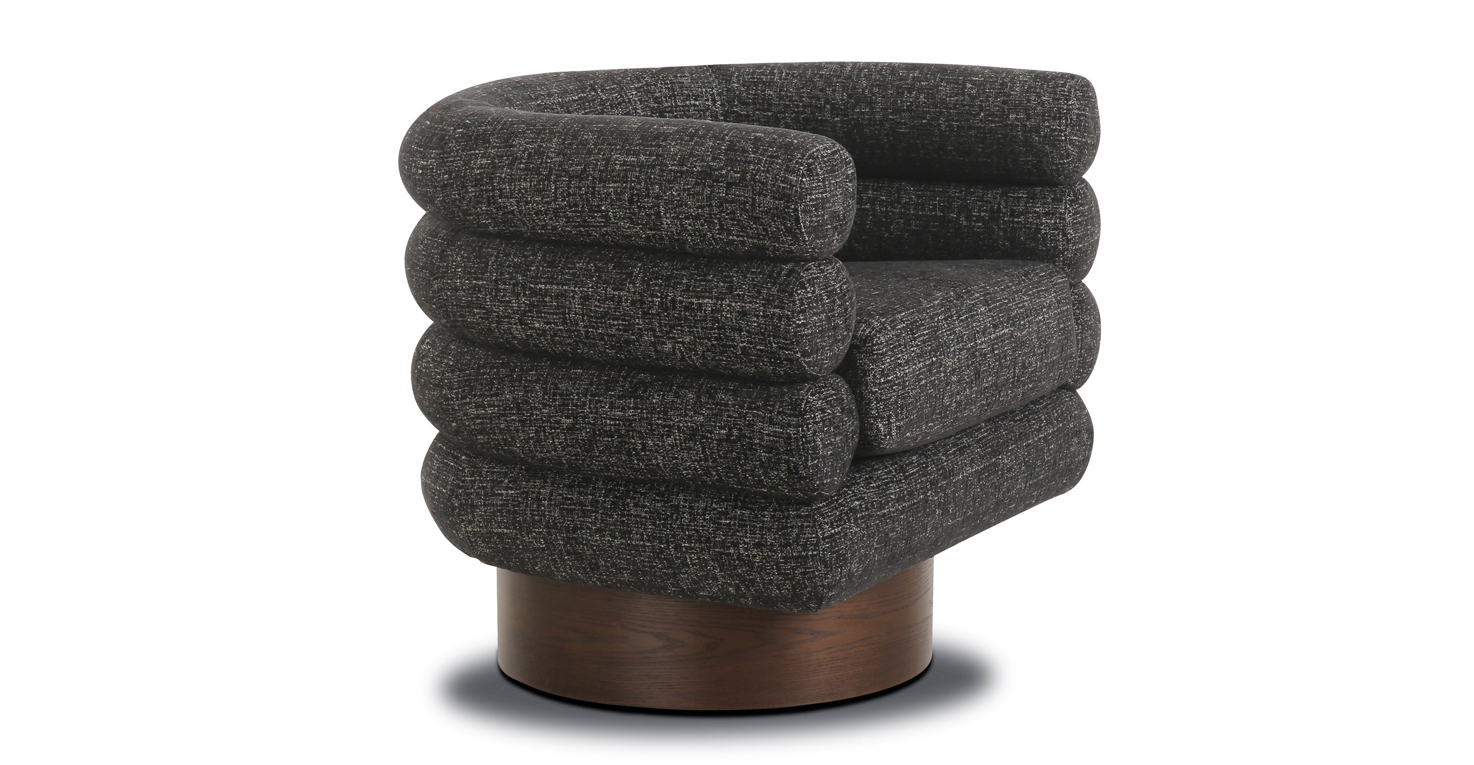Rome Swivel Lounge Chair - 360-Degree Rotating Modern Accent Chair for Living Room, Bedroom & Office - Comfortable Upholstered Fabric Seat with Sturdy Metal Base - Perfect for Relaxing, Reading & Entertaining Guests