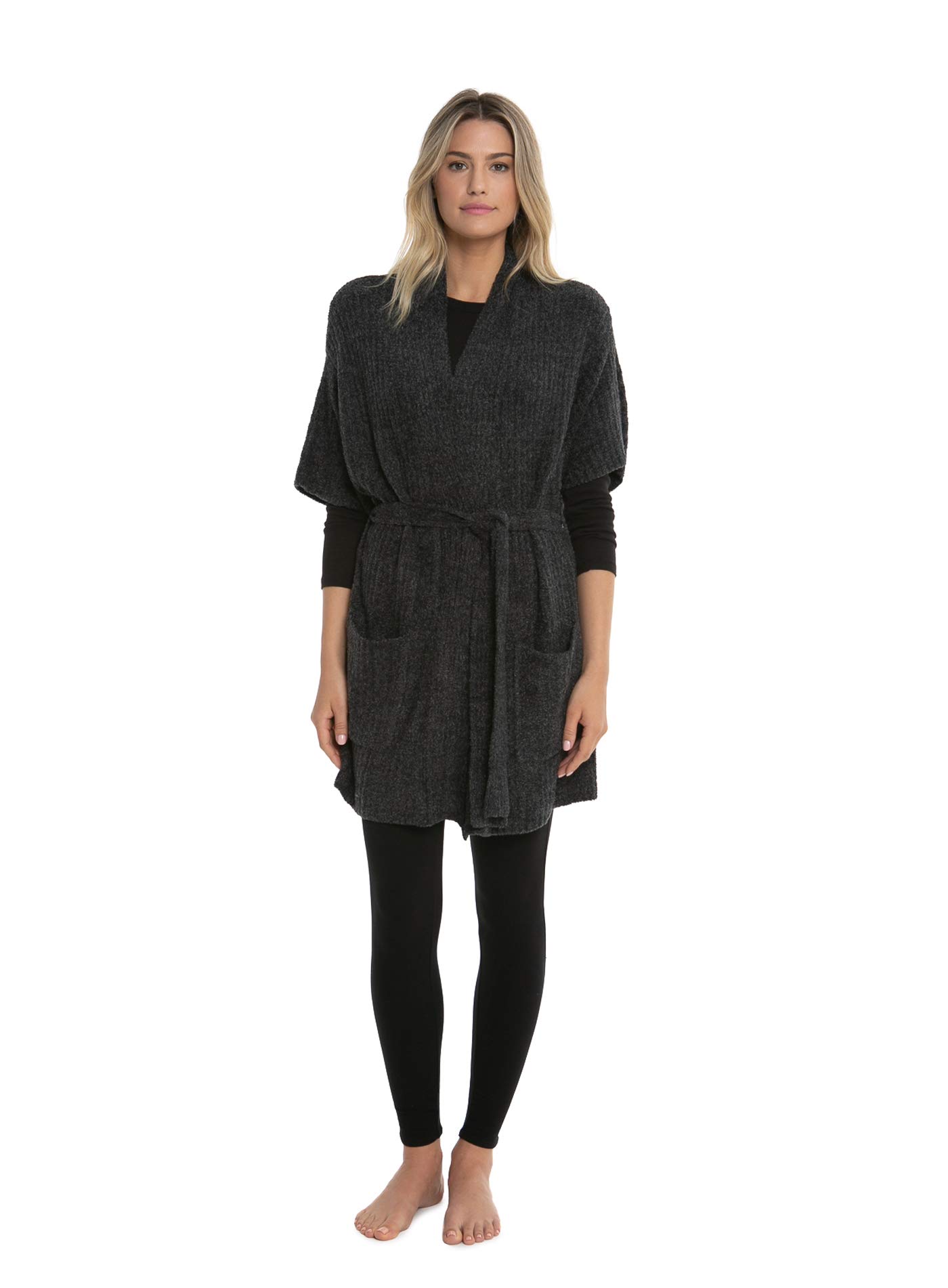 Barefoot Dreams Women's Oversized Cozy Knit Cardigan - Soft Long Open Front Sweater for Lounge, Travel & Home Relaxation