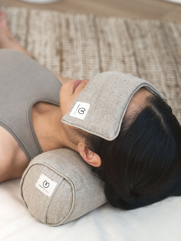 Organic Hemp Eye Pillow for Relaxation & Sleep - Natural, Soft, Box of 10 - Perfect for Yoga, Meditation & Stress Relief