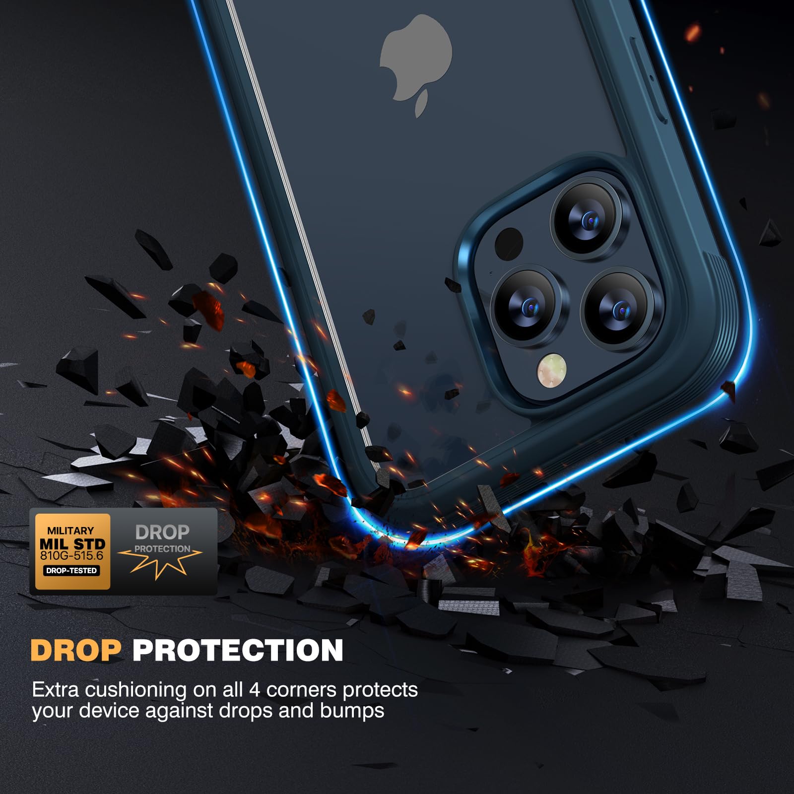 Diaclara Rugged iPhone 15 Pro Case 6.1