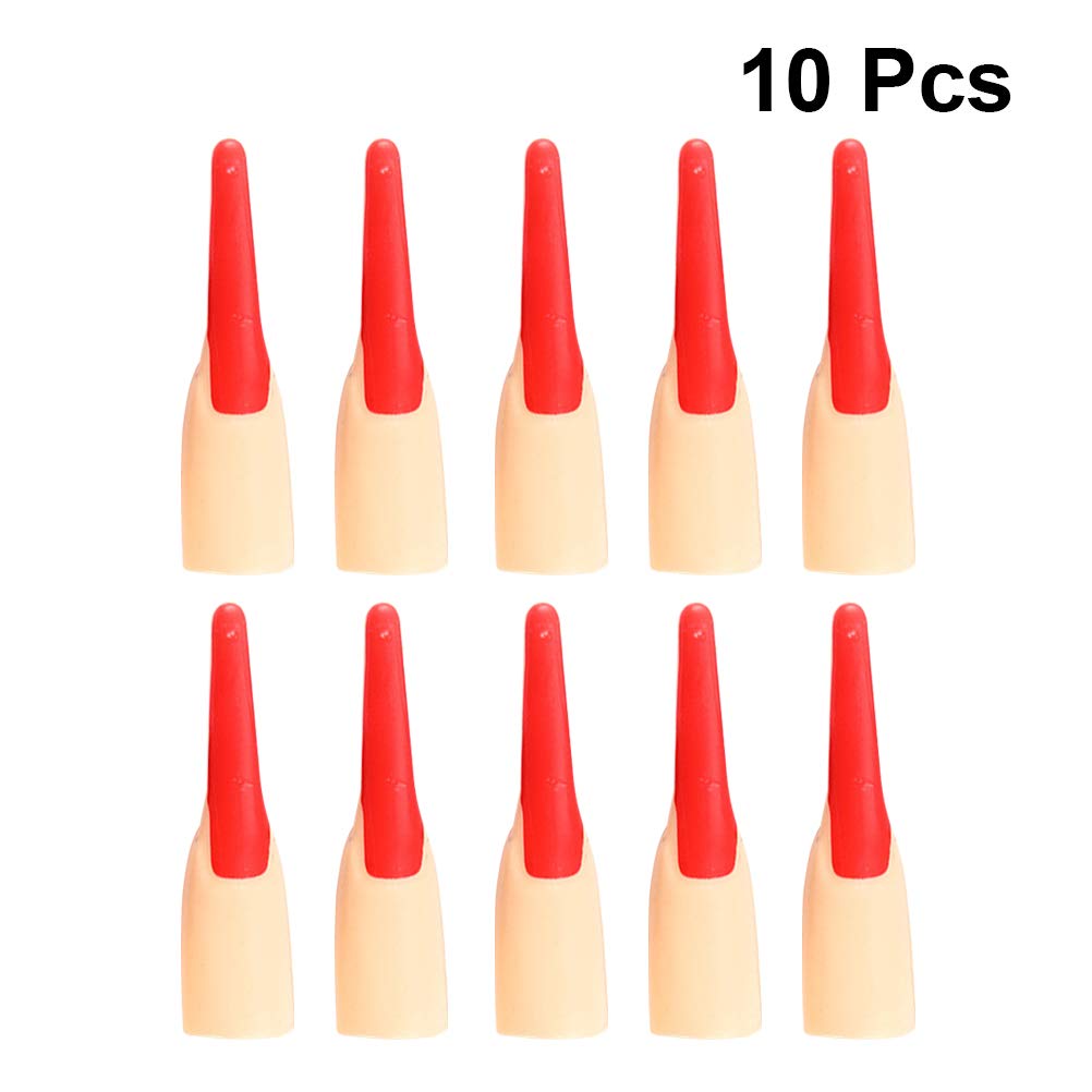 PRETYZOOM 10pcs Gothic Nail Art Rings - Zombie Fake Fingers, Witch Cosplay Props, Halloween Nail Decorations for Costume Parties, Masquerade & Nail Art Designs