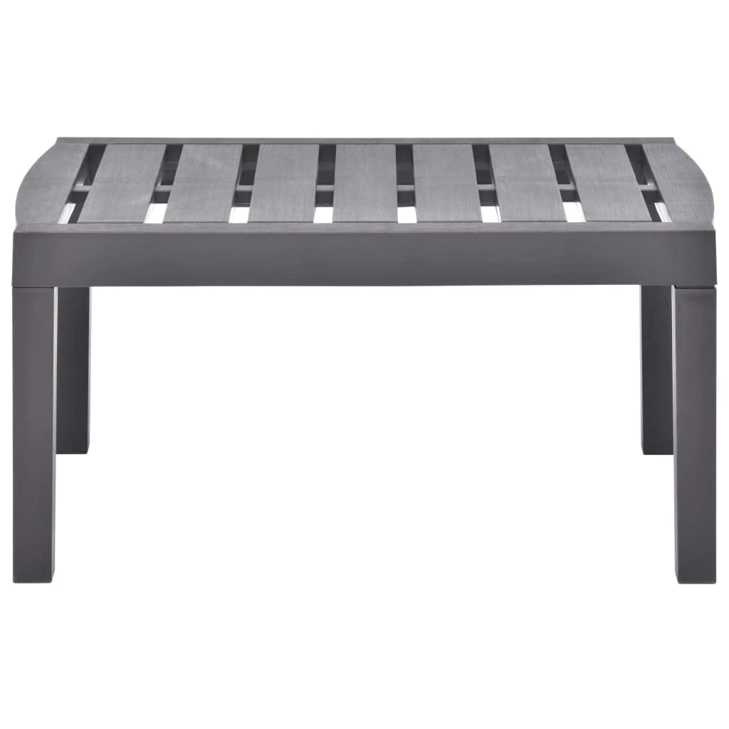 vidaXL White Plastic Outdoor Side Table with Storage - Patio End Table, Coffee Table for Garden, Picnic, Camping, Porch, Deck, Lawn & Backyard | Perfect for Outdoor Dining, Relaxing & Entertaining