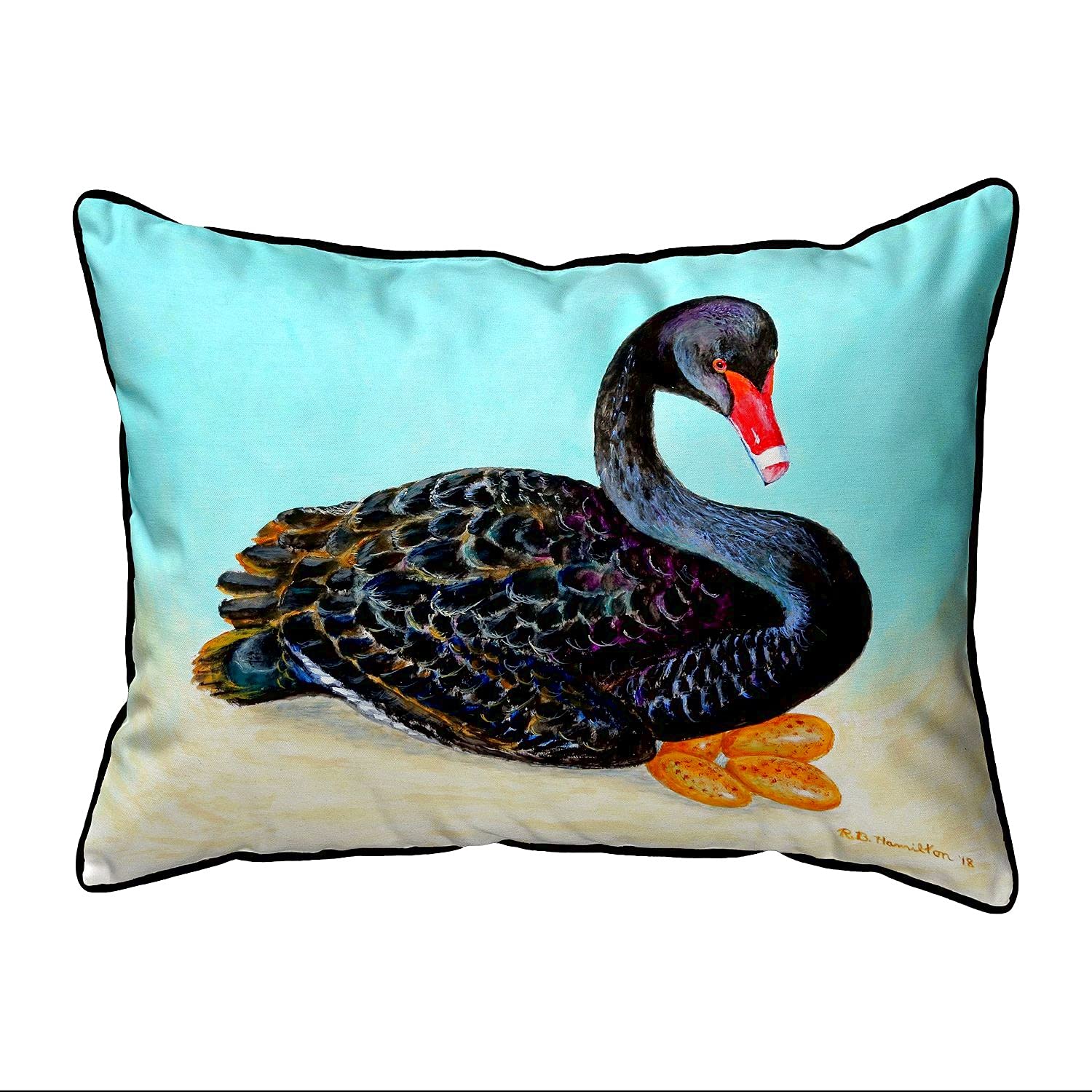 Betsy Drake HJ1012 Decorative Throw Pillow 16x20 Inches - Multi-Color for Sofa, Bed & Living Room Decor
