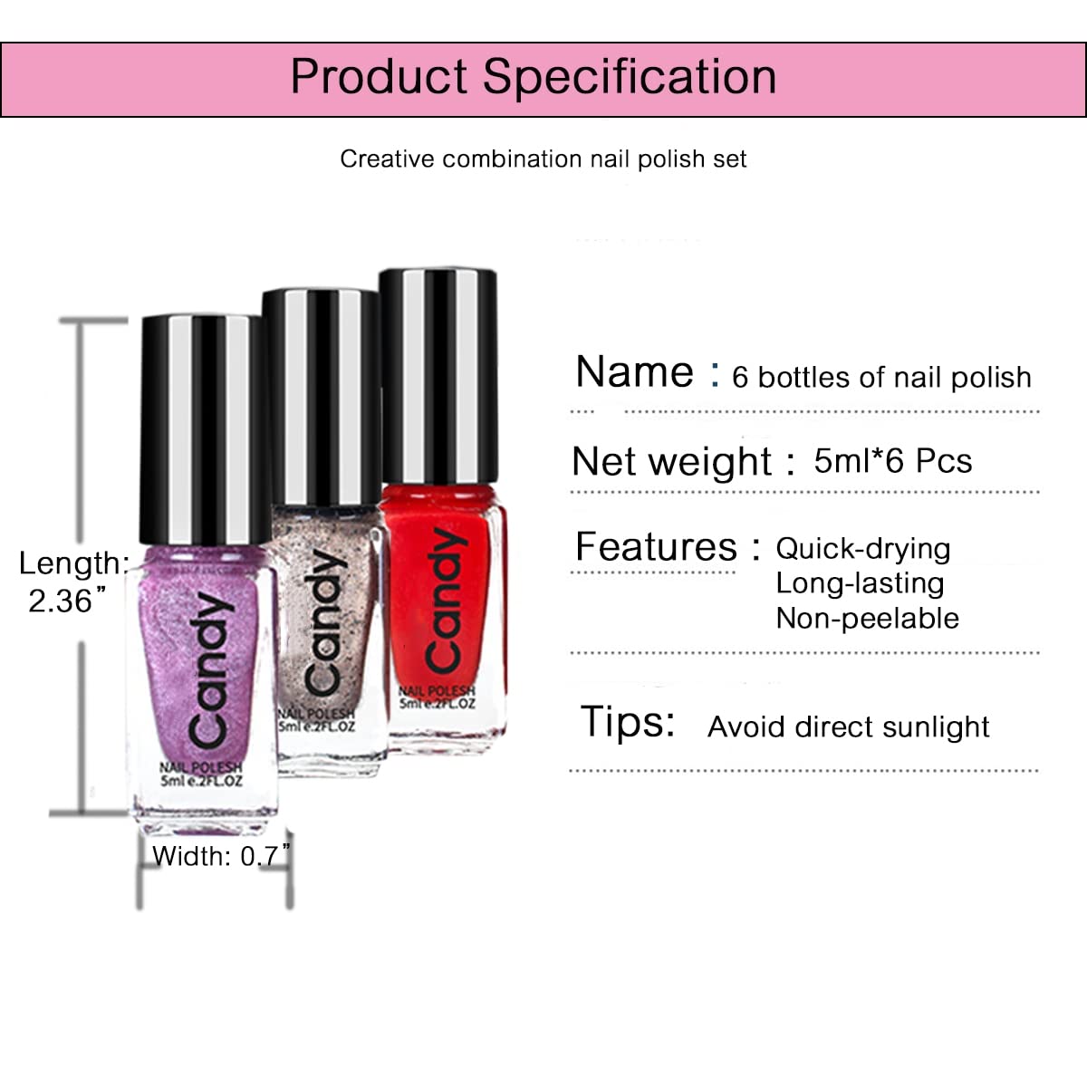 Long Lasting Fast Drying Nail Polish Set - Quick Dry, Chip Resistant Nail Polish Kit for Women | Perfect for Home Manicures, Salon Quality Results & Everyday Wear