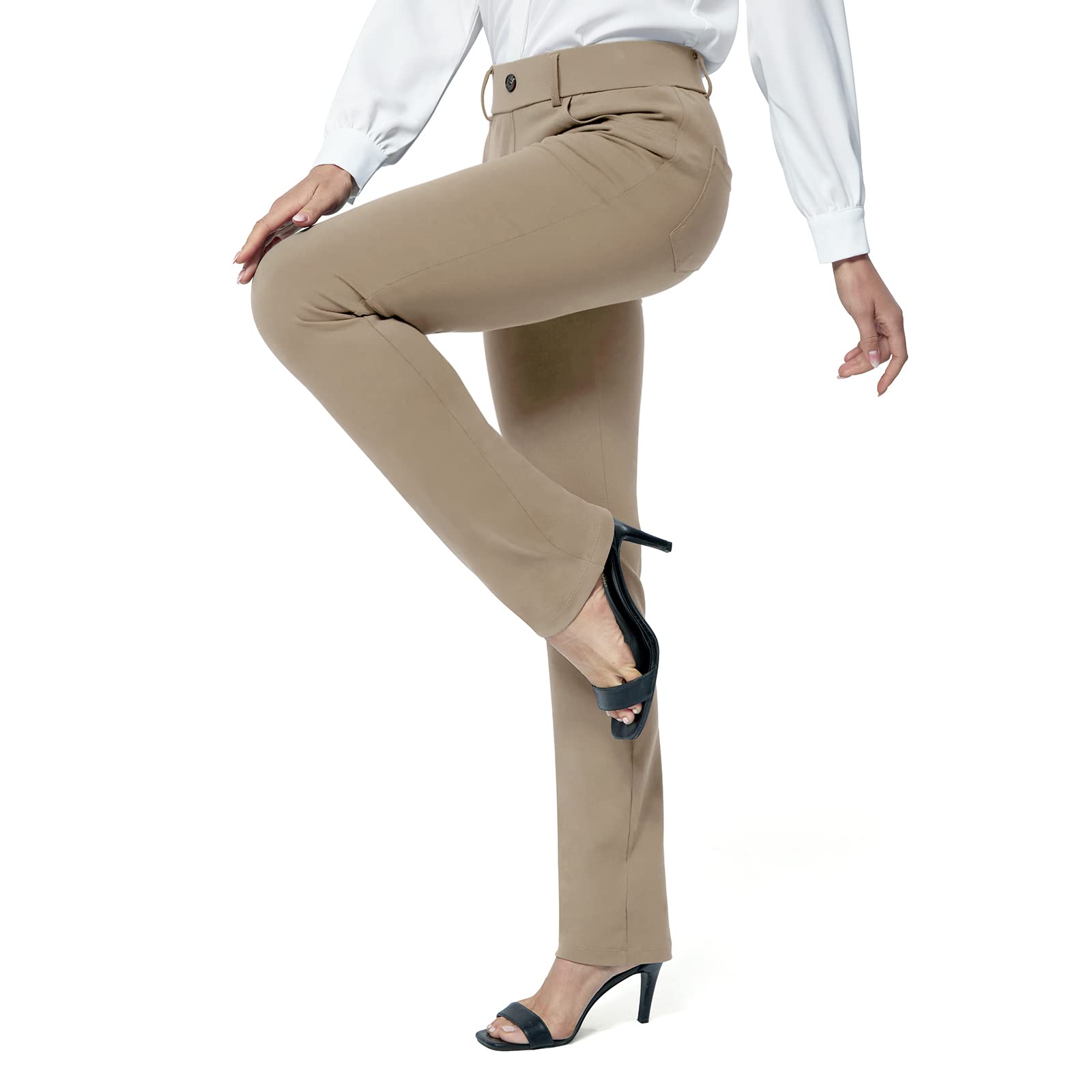 M MOTEEPI Women's High Waisted Yoga Dress Pants - 31