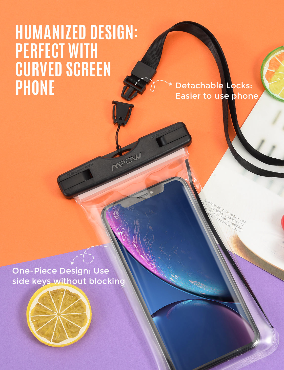 MPOW PA185A Waterproof Phone Pouch - IPX8 Certified Dry Bag for iPhone 15/14/13/12, Samsung Galaxy S23/S22 - Perfect for Swimming, Beach, Kayaking & Outdoor Activities