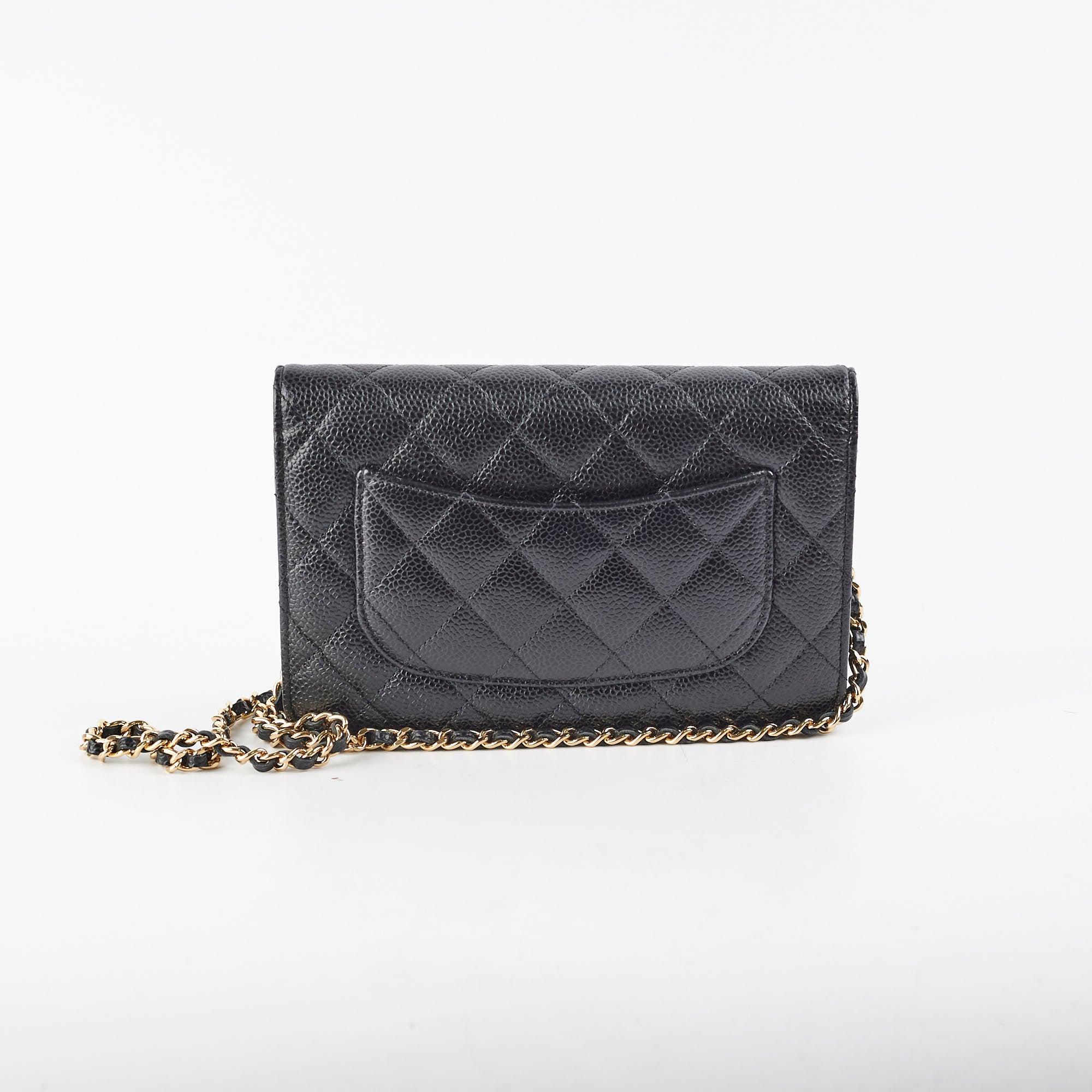 Chanel Black Caviar Leather Wallet On Chain WOC - Stylish Crossbody Bag for Women | Perfect for Evening Out, Parties & Daily Use